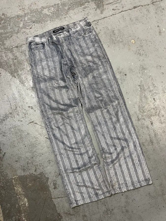 Versace AW2005 Versace White & Blue Irregular Corduroy Pants Size US 32 / EU 48 - 6 Thumbnail