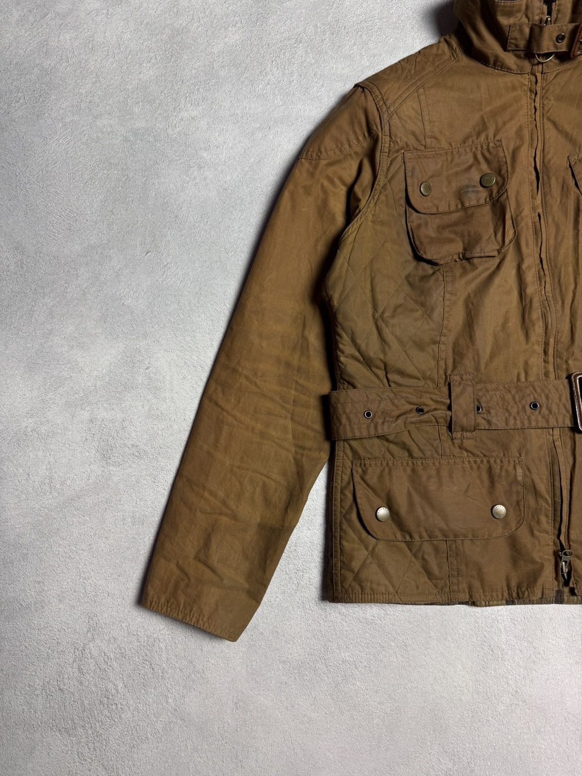 Barbour Barbour International Flyweight Biker Wax Cotton Jacket Size M / US 6-8 / IT 42-44 - 4 Thumbnail
