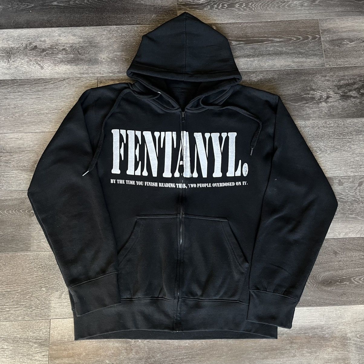 Vintage Purple Brand Fentanyl Overdose Awareness Logo Zip Up Hoodie Size US L / EU 52-54 / 3 - 1 Thumbnail