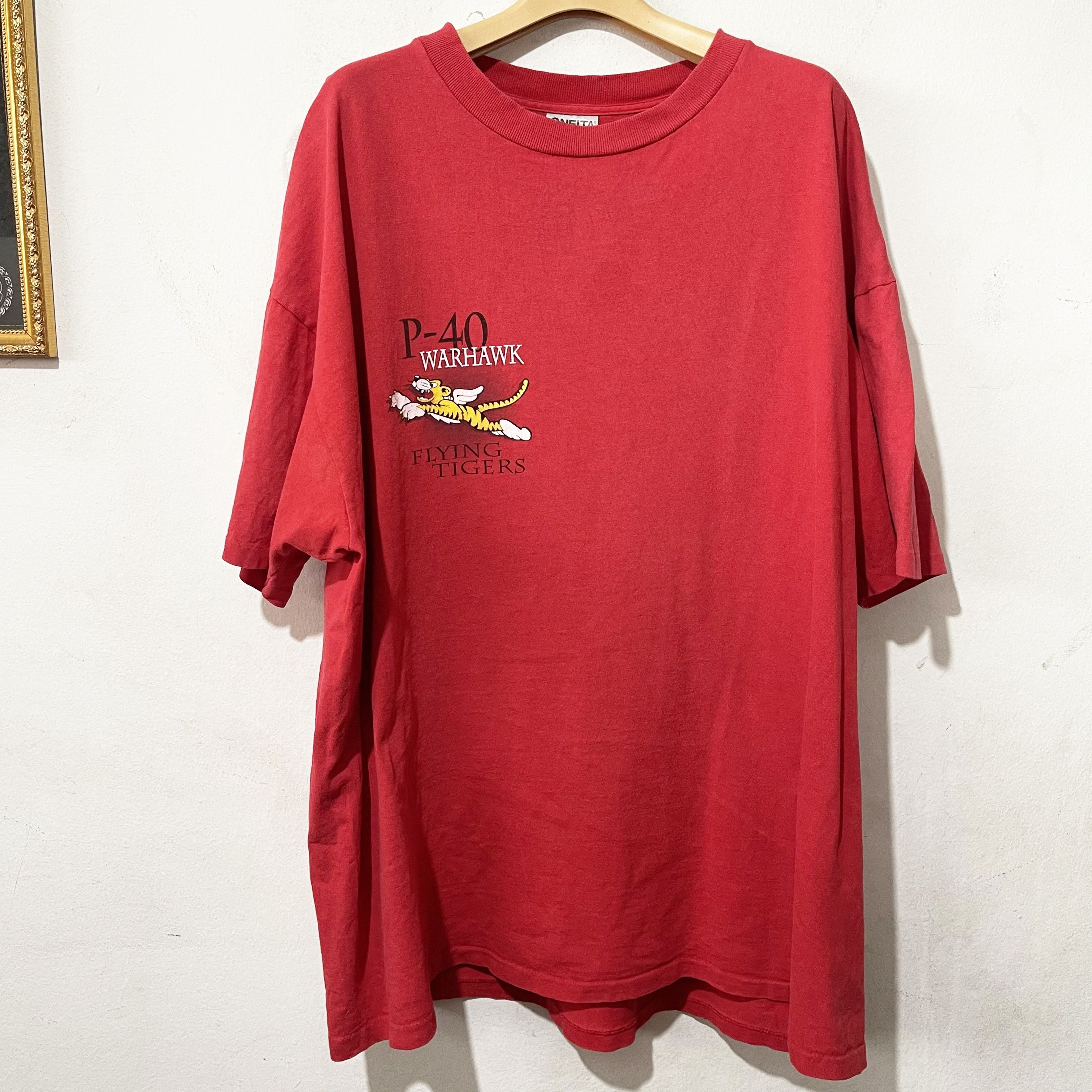 Vintage Vintage 90s P-40 Warhawk T-Shirt Size US XXL / EU 58 / 5 - 3 Thumbnail