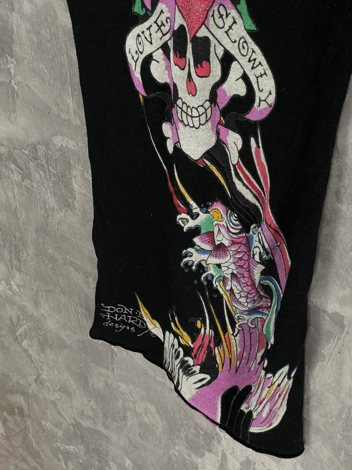 Christian Audigier × Ed Hardy 00s Ed Hardy Tattoo Print Glamour Rayon Y2K Dress Size S / US 4 / IT 40 - 12 Thumbnail