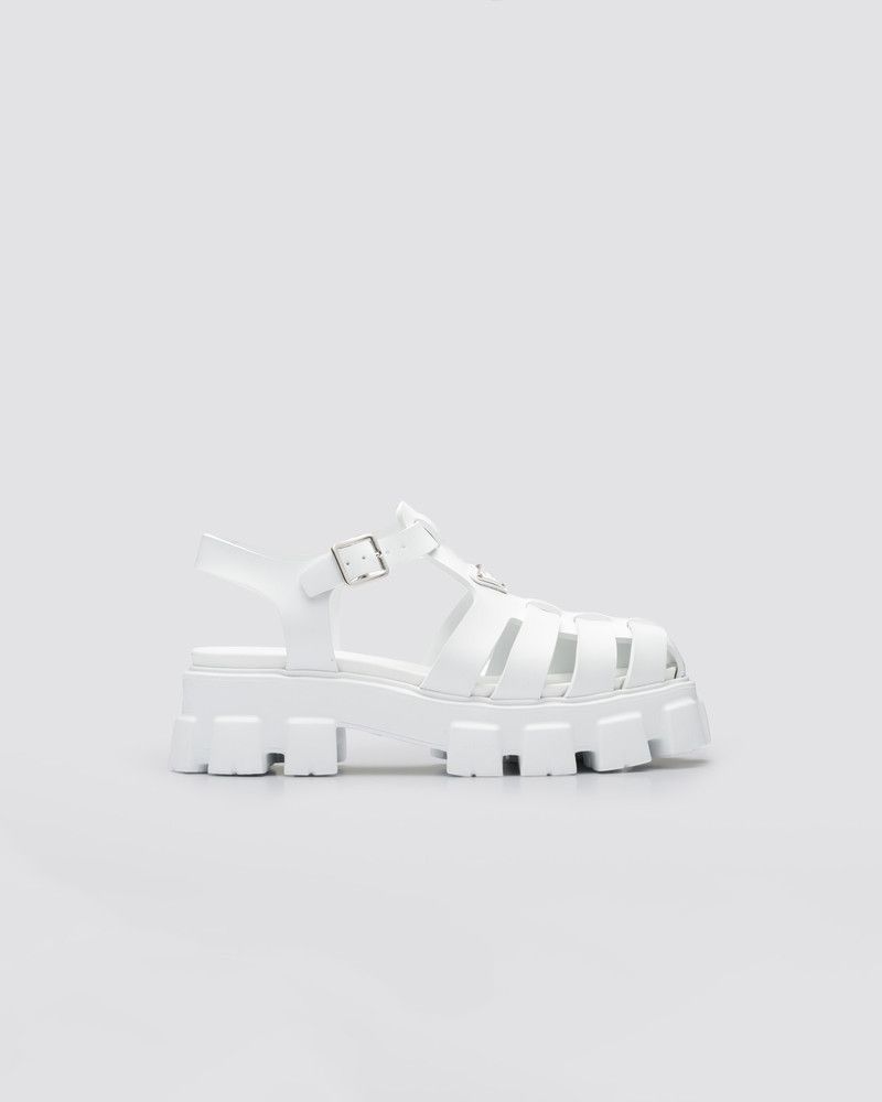 Prada o1mt1gz0526 Rubber Sandals in White Size US 8 / EU 41 - 1 Thumbnail