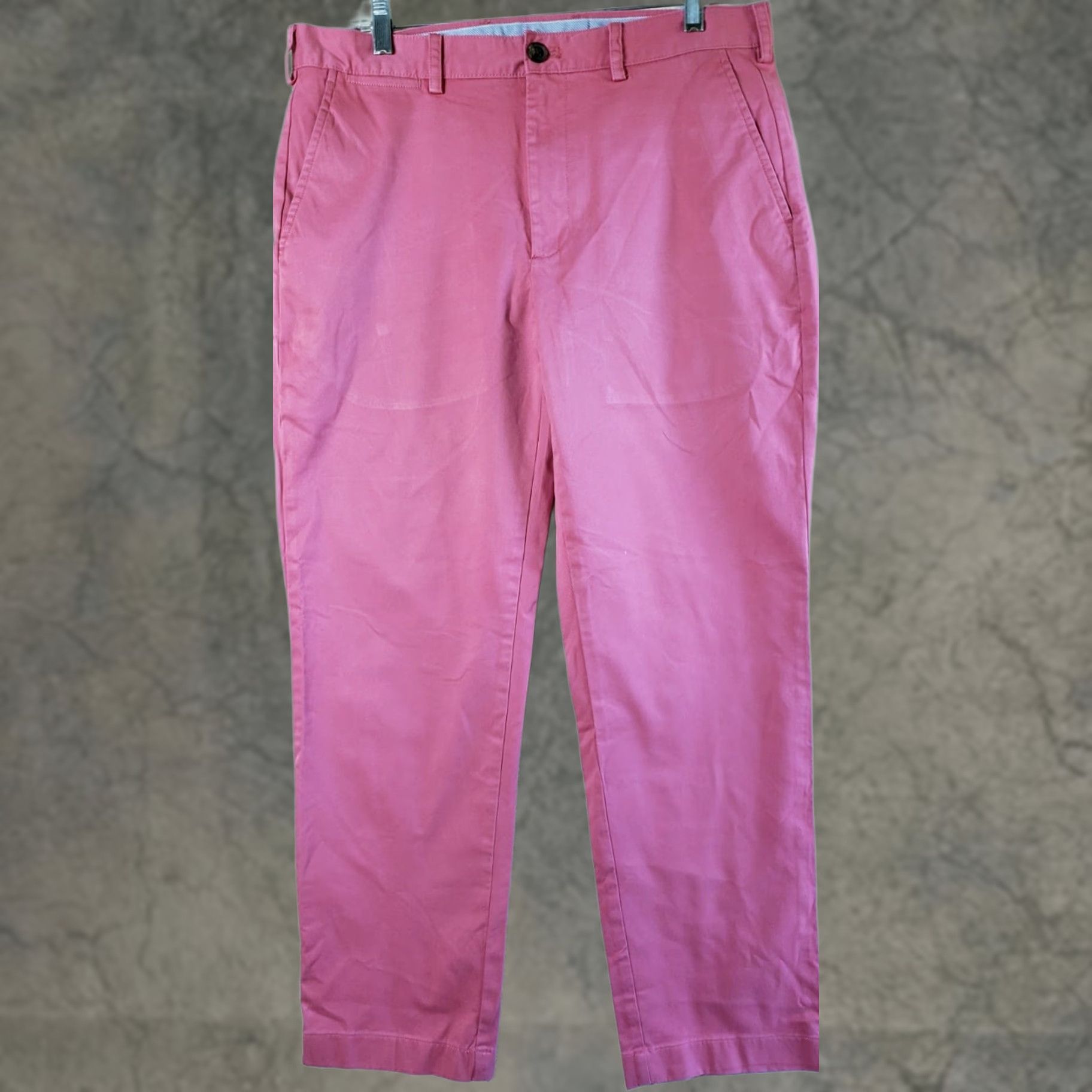Brooks Brothers Brooks Brothers Clark Advantage Chino Pants 35 x 30 Red Shirt (Chino) Mens Regular Straight 35 in Pink/Red Size US 35 - 1 Thumbnail