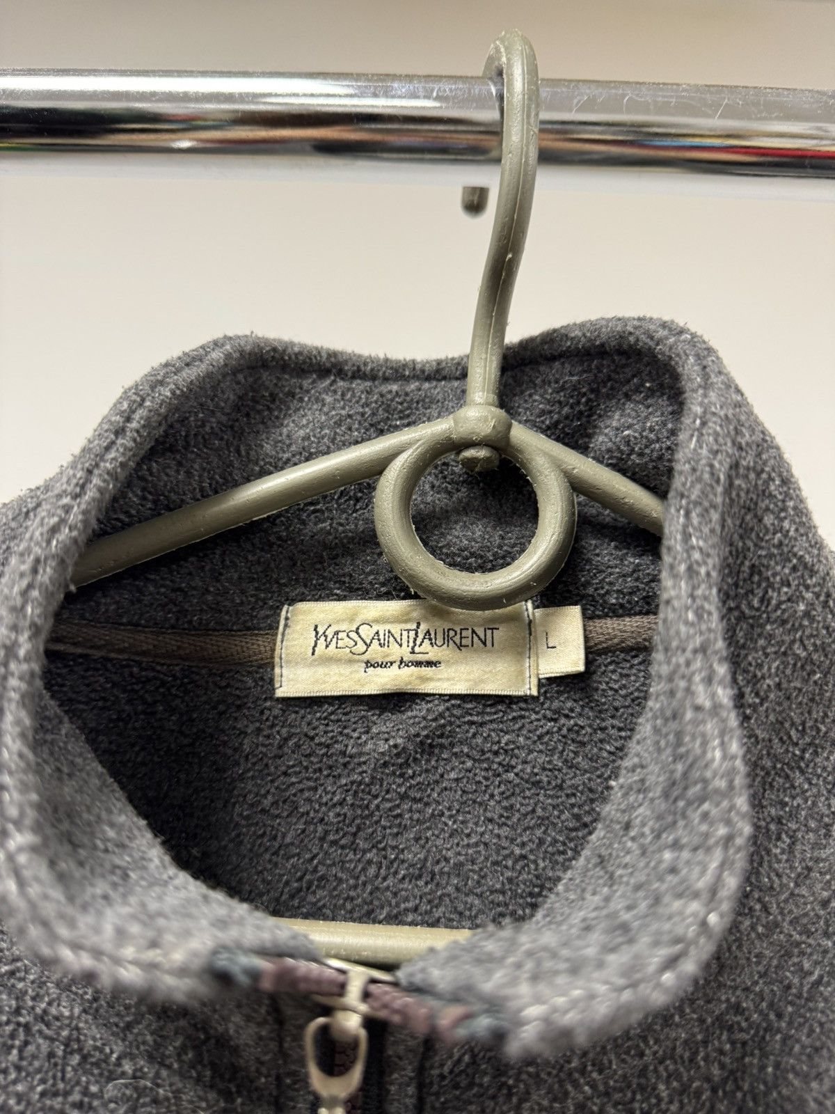 Vintage × Yves Saint Laurent Vintage Fleece Jacket YSL Yves Saint Laurent Full Zip Size US L / EU 52-54 / 3 - 4 Thumbnail
