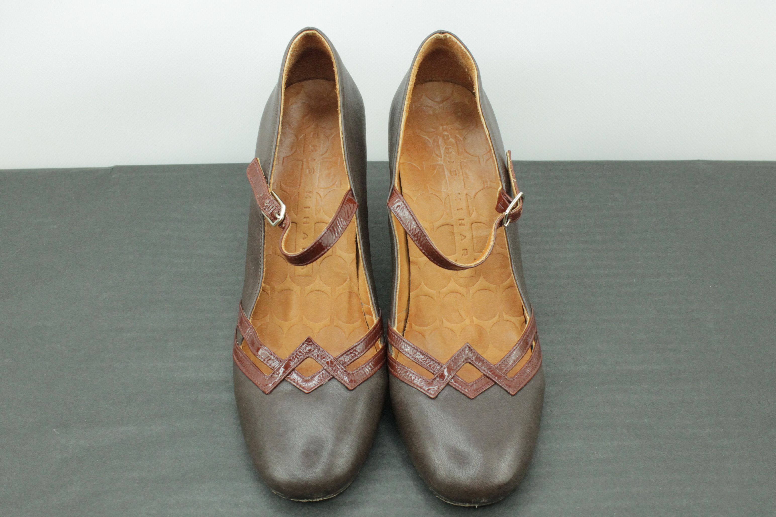 Designer Chie Mihara Leather Heels Python Print Brown Leather Shoes Size US 9 / IT 39 - 4 Thumbnail