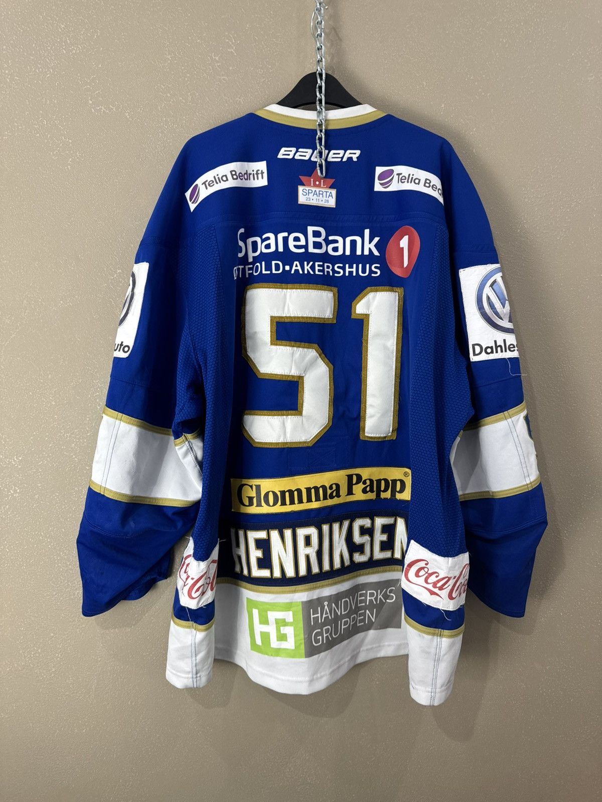 Vintage Vintage 90s Sparta Warriors Hockey Jersey Bauer Y2K Size US XL / EU 56 / 4 - 2 Thumbnail