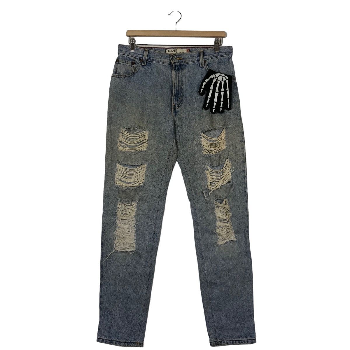 Levi's 🔥90’s Vintage Distressed Denim Jeans Levi’s Lot 550 Size US 32 / EU 48 - 2 Thumbnail