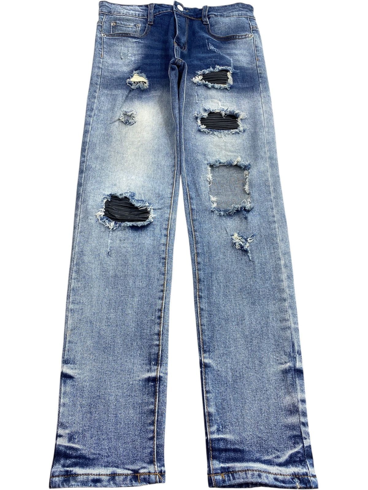 Vintage Dsquared2 Ripped Patched Blue Wash Style Jeans