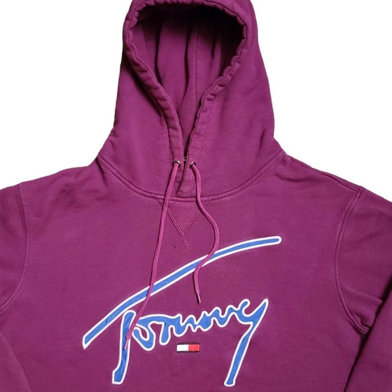 Tommy Hilfiger Purple Tommy Hilfiger Denim Signature Hoodie - Size: L Size US L / EU 52-54 / 3 - 3 Thumbnail