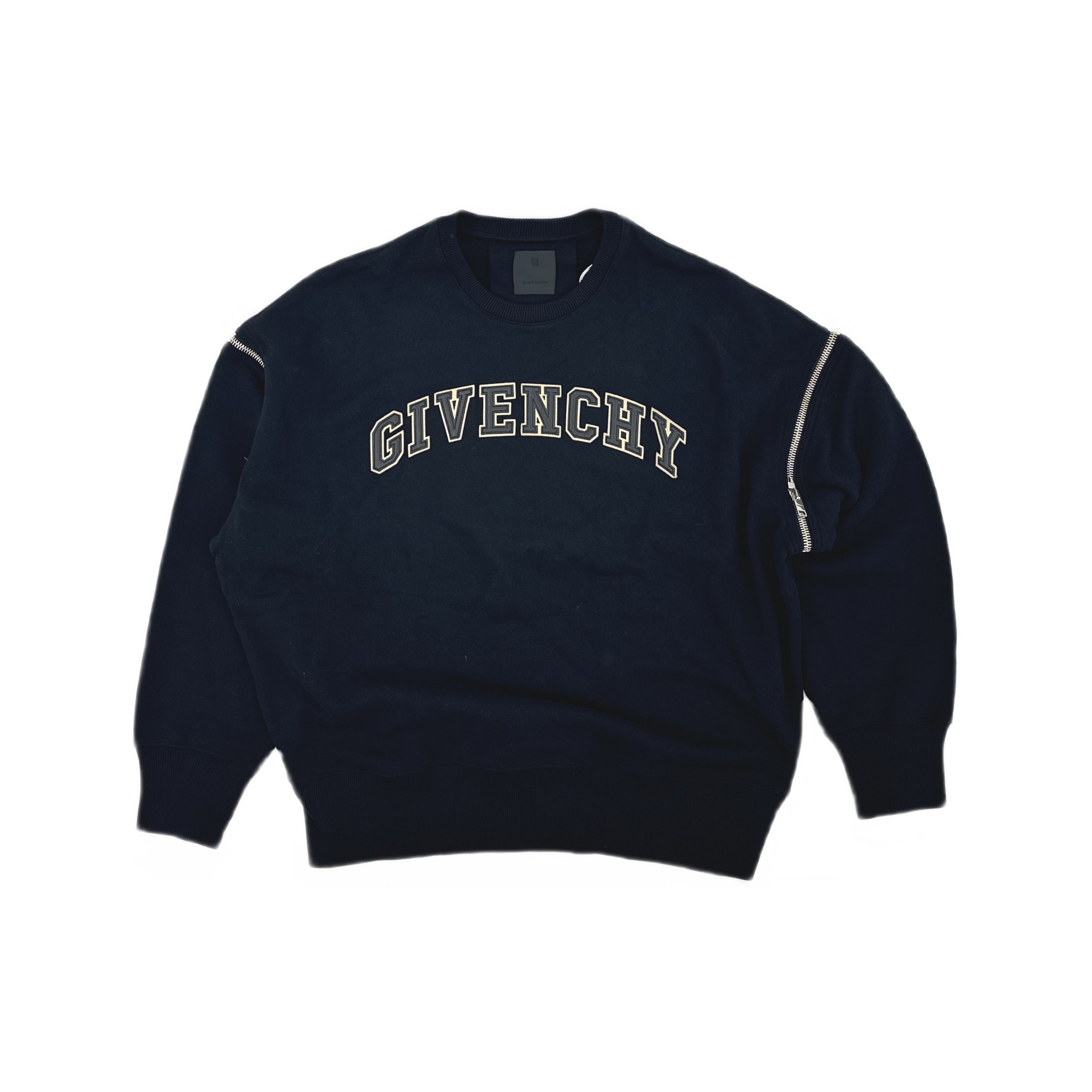 Givenchy Givenchy Leather Logo Sweatshirt Size M Size US M / EU 48-50 / 2 - 1 Thumbnail