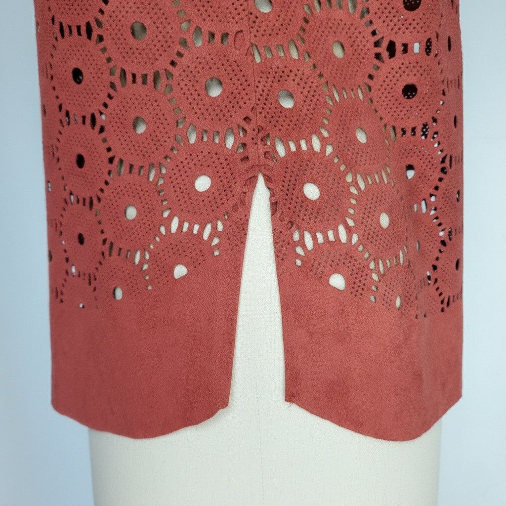 Other Alberto Makali S/M Tunic Top Microfiber Suede Laser-Cut Size M / US 6-8 / IT 42-44 - 6 Thumbnail