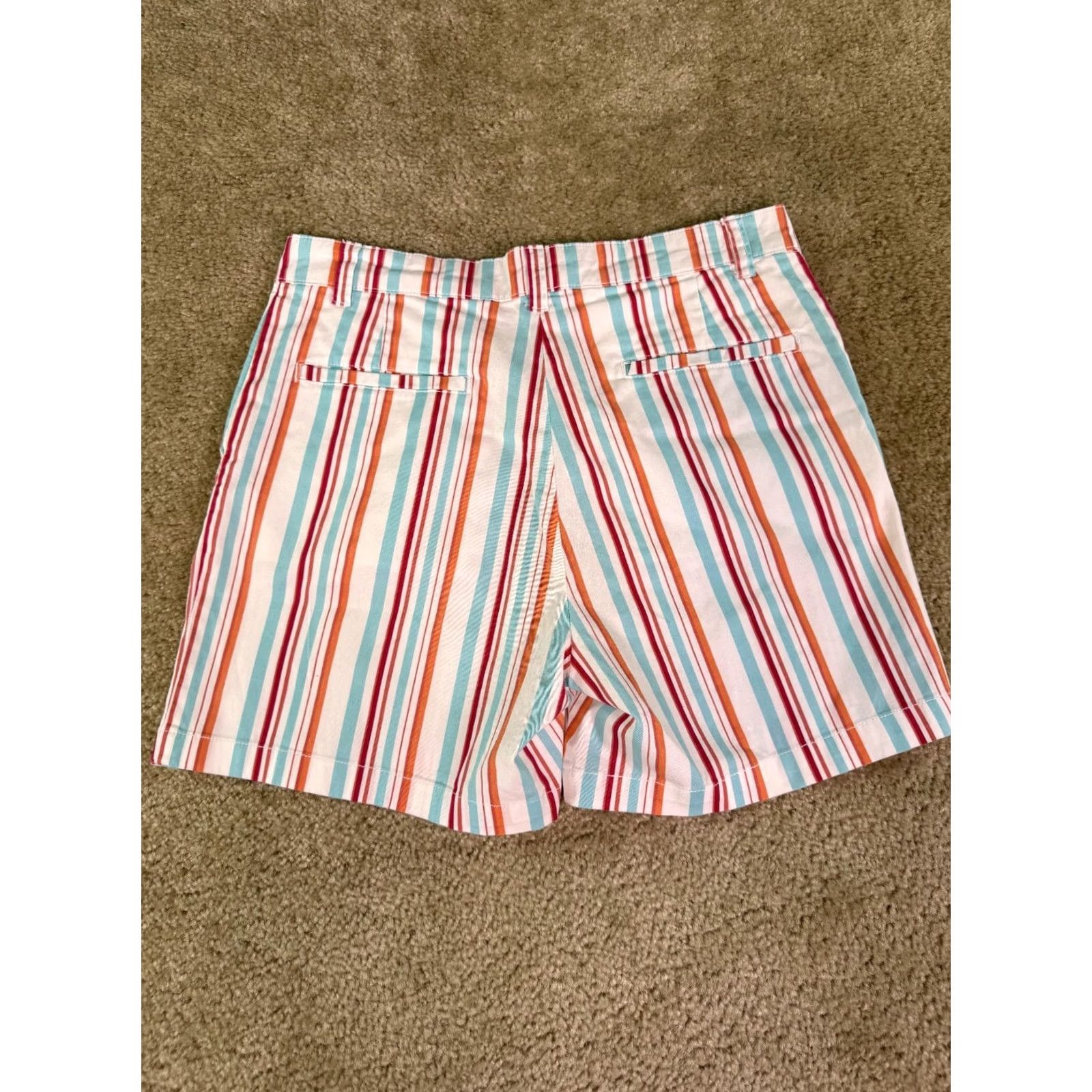 Vintage Caribbean Joe Bermuda Shorts Women's Size 6 Striped Cotton Spandex Size 28" / US 6 / IT 42 - 3 Thumbnail