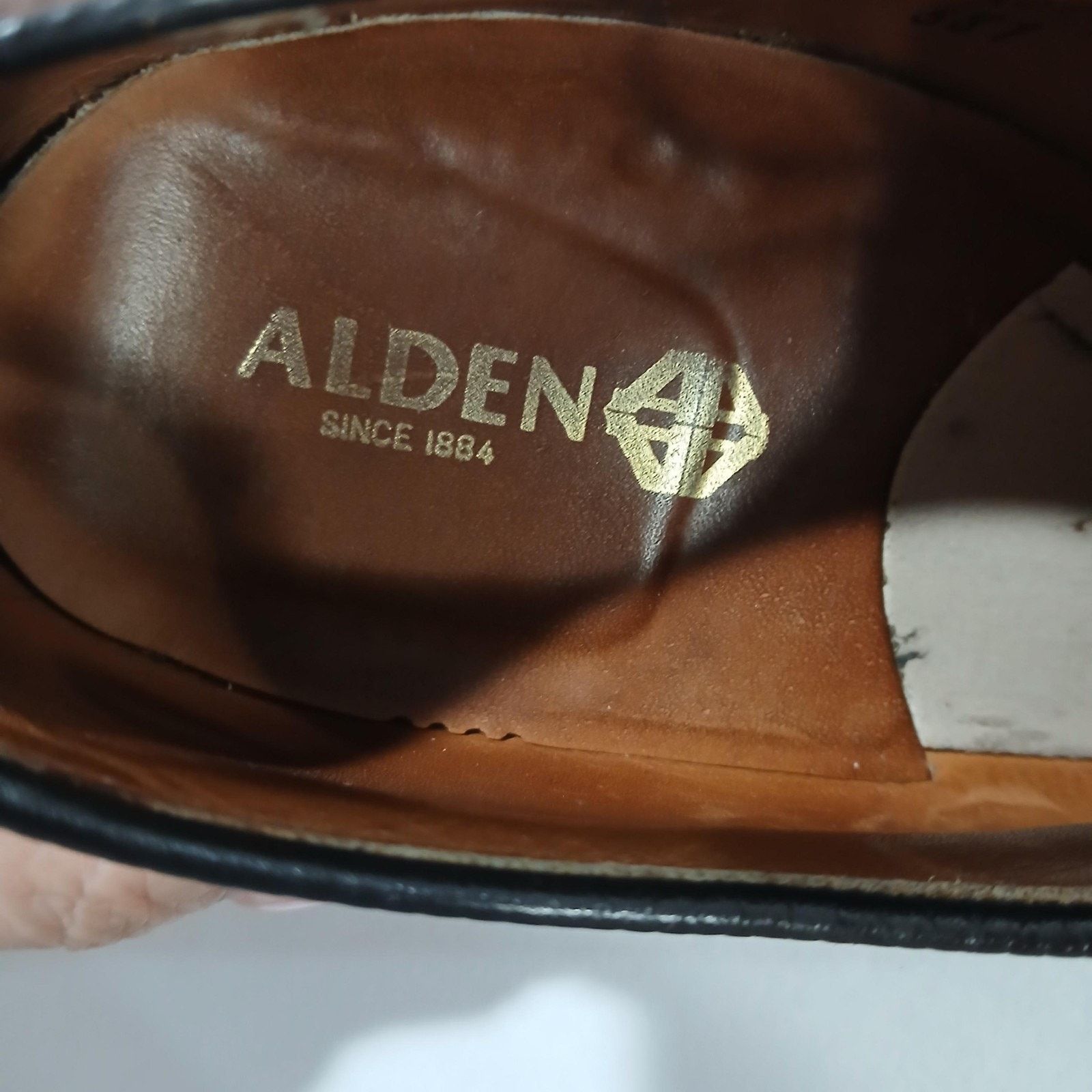 Alden Alden Mens 13 AA/B Brown Leather Longwing Blucher Wingtip Size US 13 / EU 46 - 6 Thumbnail