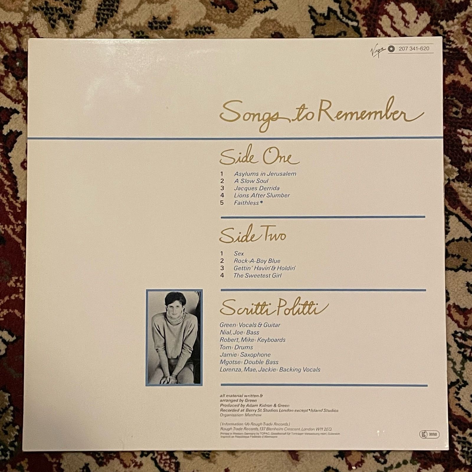 Other Scritti Politti - Songs To Remember LP vintage vinyl record Size ONE SIZE - 2 Thumbnail