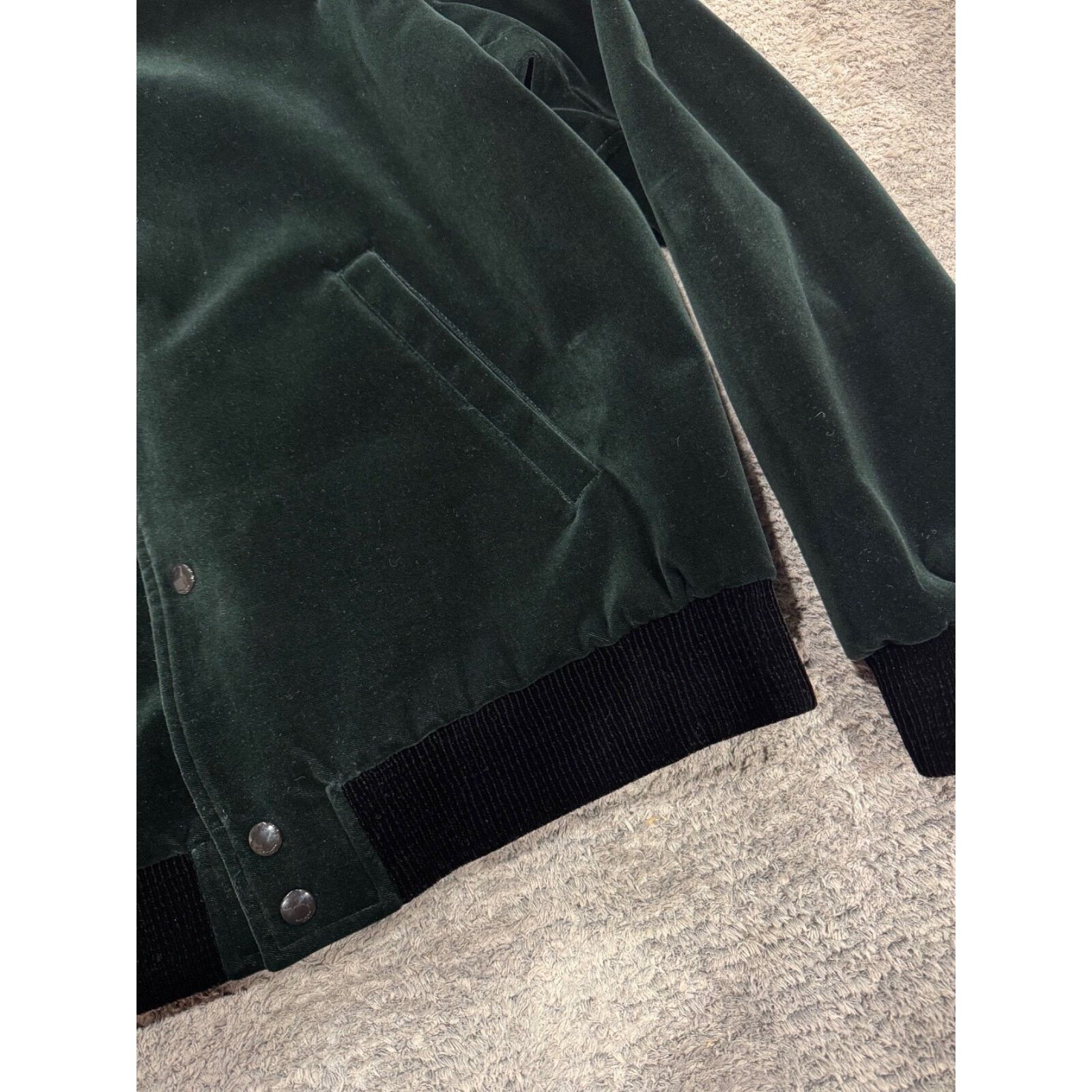 Yves Saint Laurent Saint Laurent Paris Teddy Green Velvet Bomber Jacket 54 Size US L / EU 52-54 / 3 - 12 Thumbnail