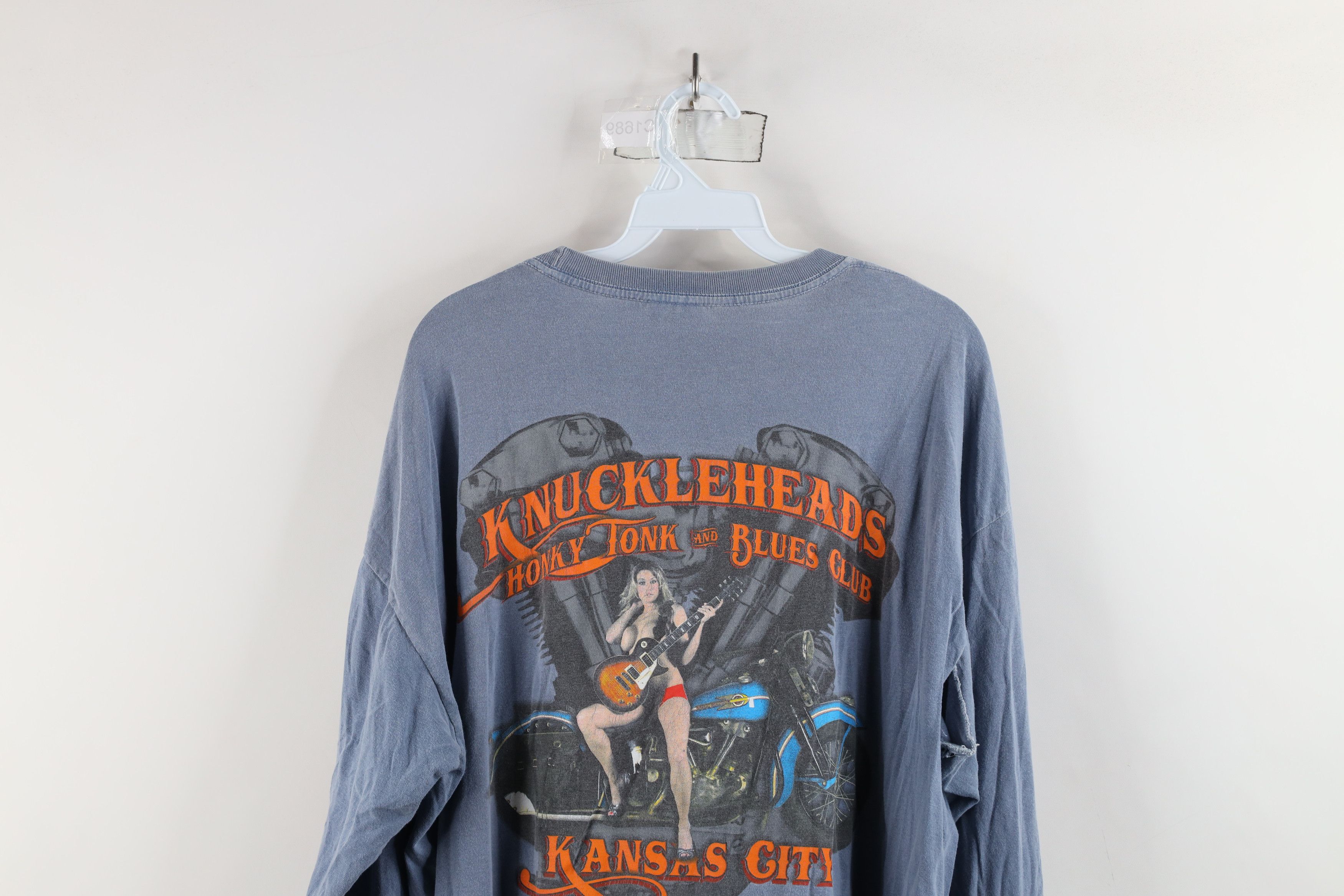 Vintage Vintage Knuckleheads Motorcycle Up Girl Long Sleeve Shirt Size US XL / EU 56 / 4 - 15 Thumbnail