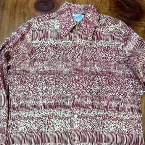 Etro VINTAGE K-mart Shirt Mens Large Polyester Button Disco Retro Party Red 70s 50 in Chest Long Sleeve Casual Mens Size US L / EU 52-54 / 3 - 2 Thumbnail