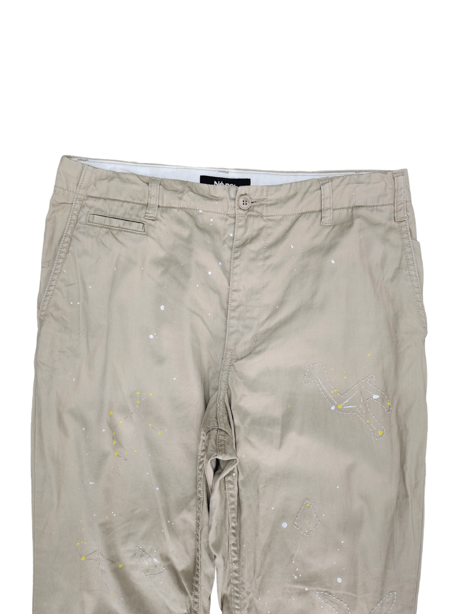 Ne-Net Ne-Net By Issey Miyake Painted Cropped Pants Size US 30 / EU 46 - 2 Thumbnail