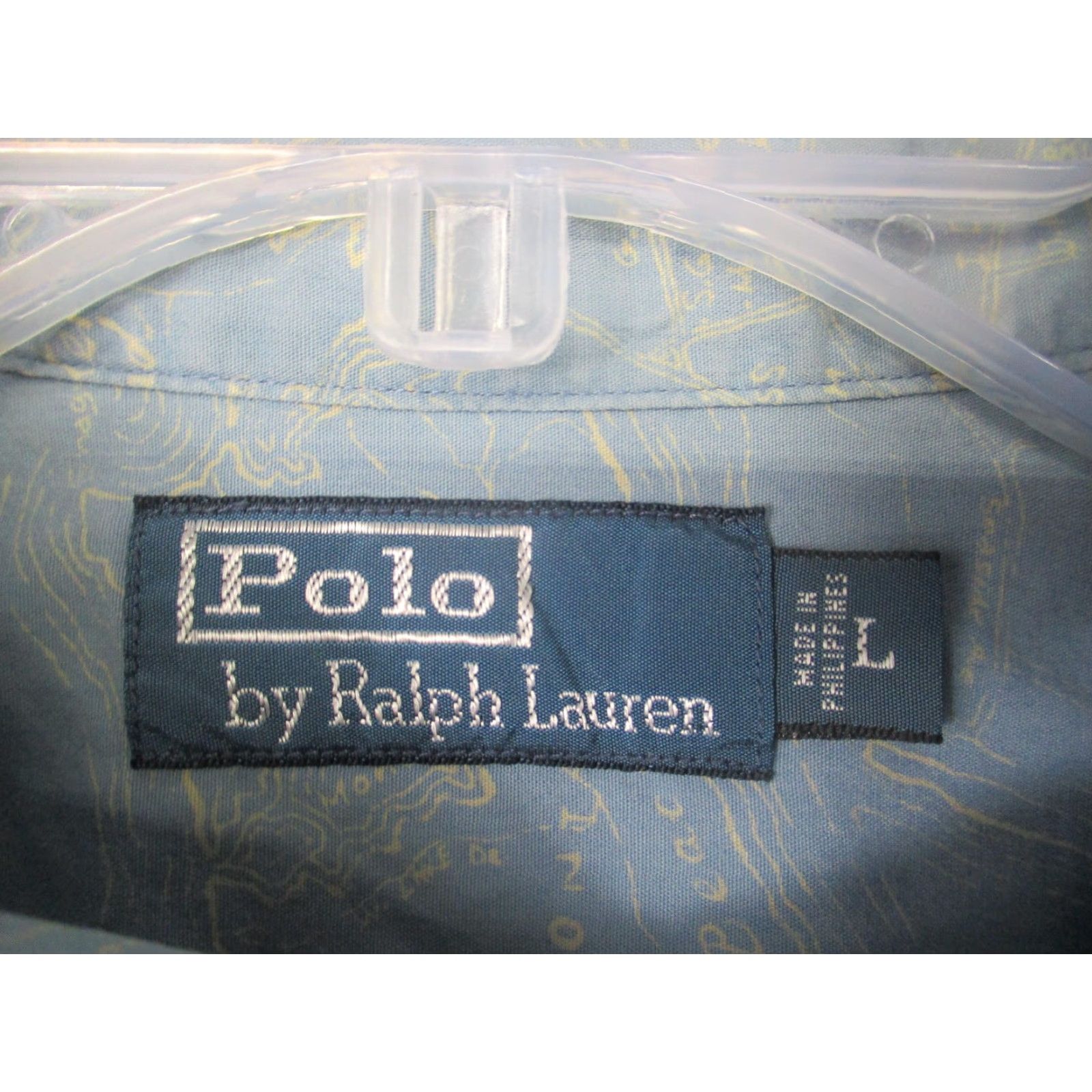 Polo Ralph Lauren VINTAGE Polo Ralph Lauren Shirt Mens Large Blue Map Print Long Sleeve Hamptons Nautical Shirt Size US L / EU 52-54 / 3 - 3 Thumbnail