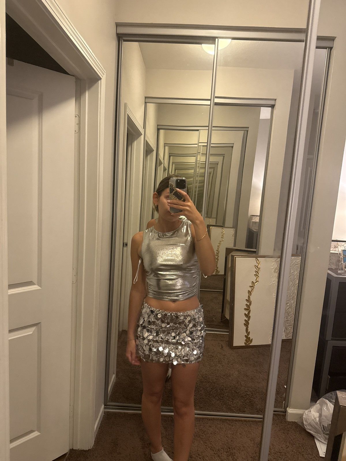 Other Edikted sequin skirt Size 25" / US 0 / IT 36 - 2 Thumbnail