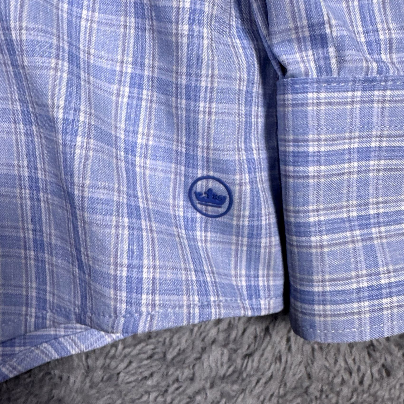 Peter Millar Peter Millar Crown Crafted Shirt Mens XXL Pinetop Performance Sport Windowpane Blue Size US XXL / EU 58 / 5 - 2 Thumbnail