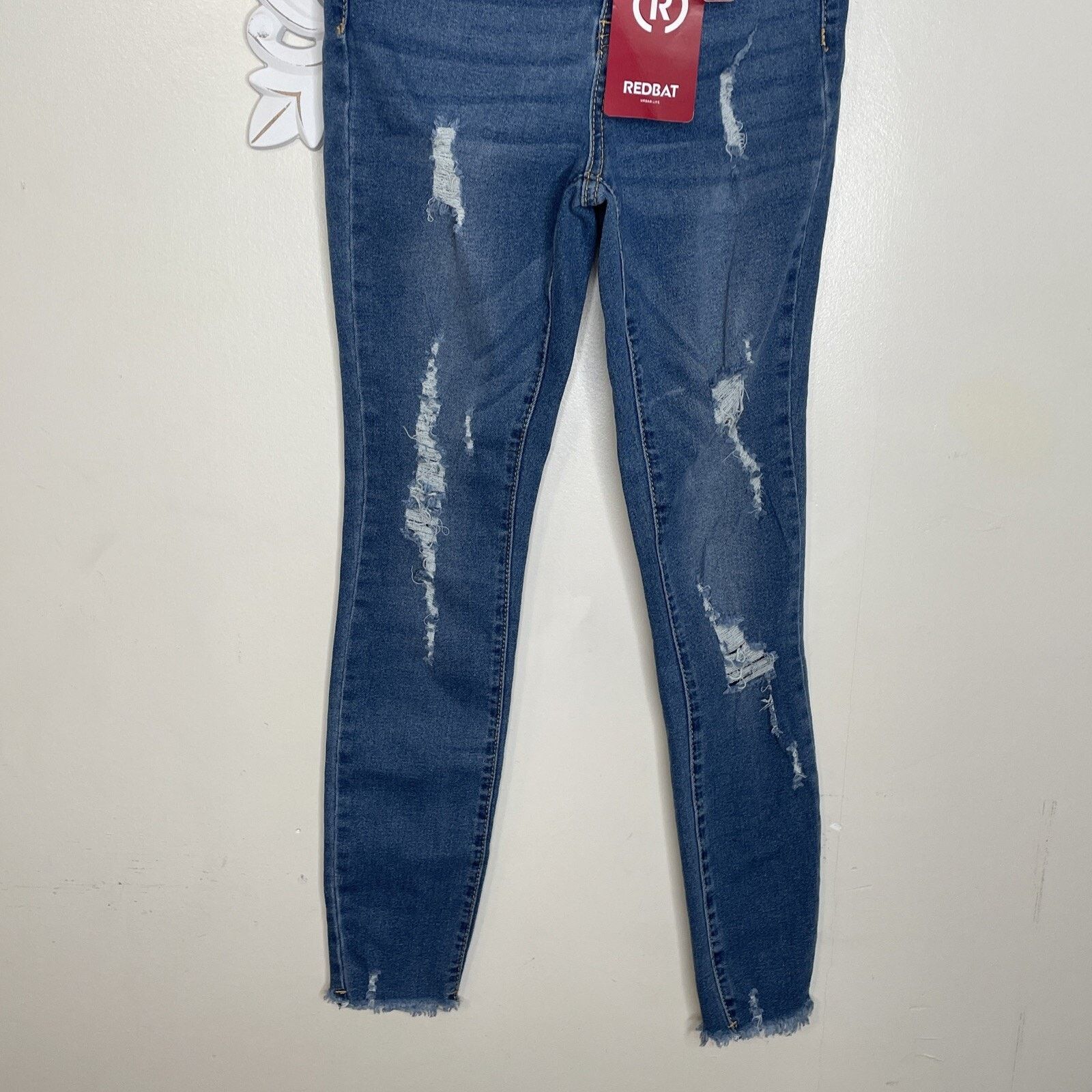 Other REDBAT 6 Blue Jeans Distressed Denim High Rise Skinny NWT Size 24" / US 00 / IT 34 - 3 Thumbnail