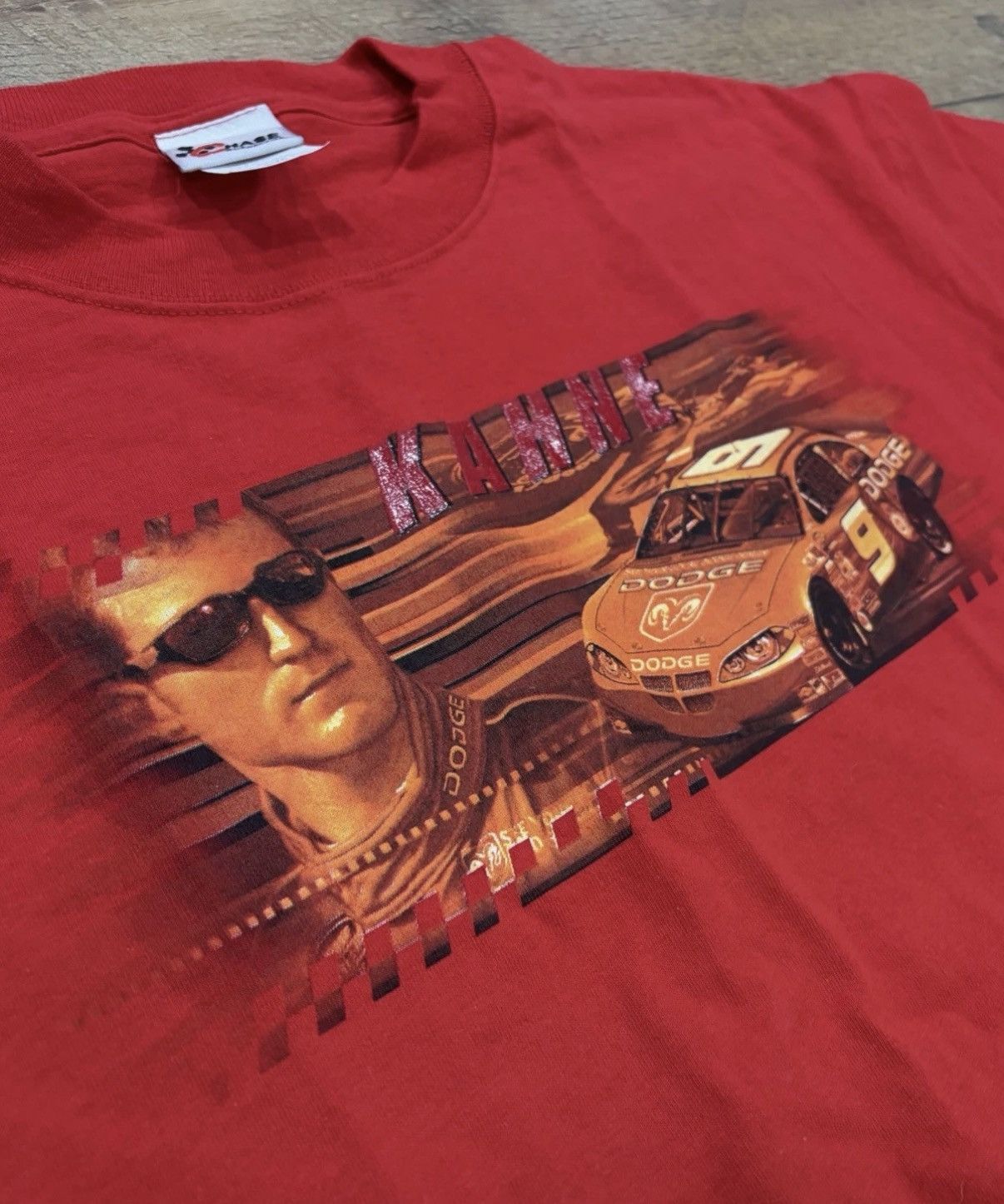 Chase Authentics Vintage Kasey Kahn Dodge Racing Graphic Tee Large Red Chase Size US L / EU 52-54 / 3 - 3 Thumbnail