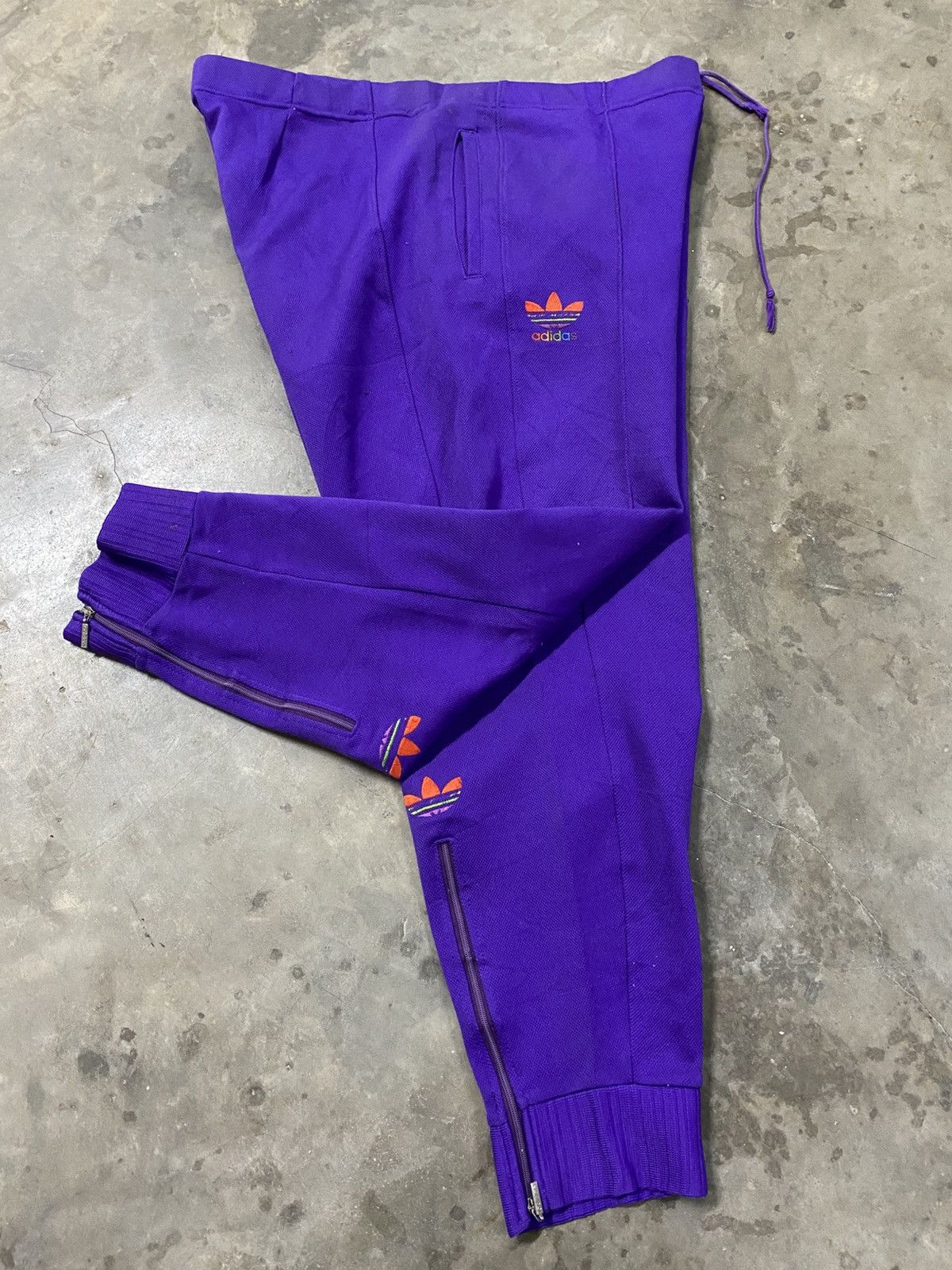 Adidas × Vintage Vintage 90s Adidas Colour Block Logo Running Pants 🔥imn Size US 34 / EU 50 - 8 Thumbnail