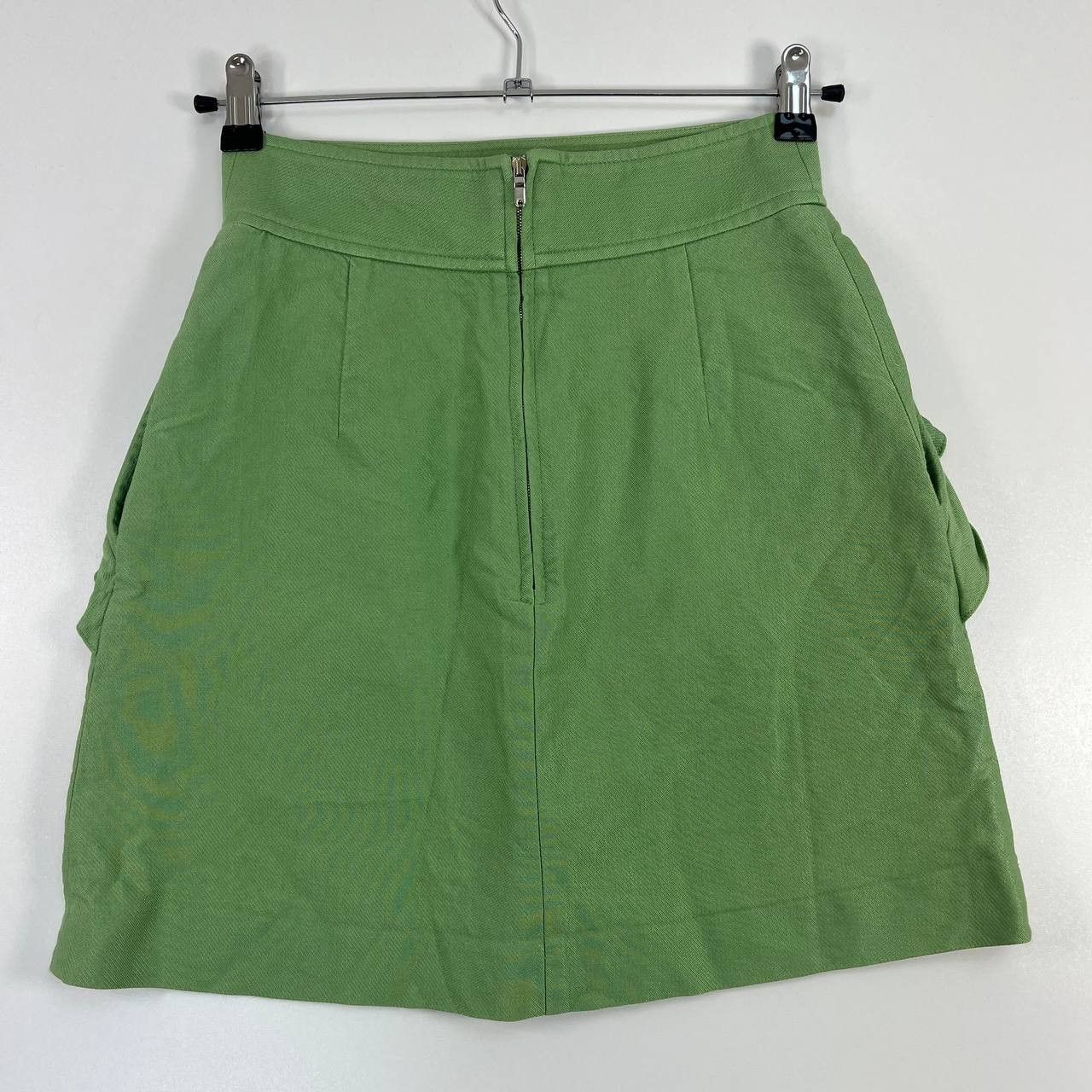 Sandro Sandro Green Mini Skirt High Waist Ruffle Detail Womens Sz S Size S / US 4 / IT 40 - 1 Thumbnail
