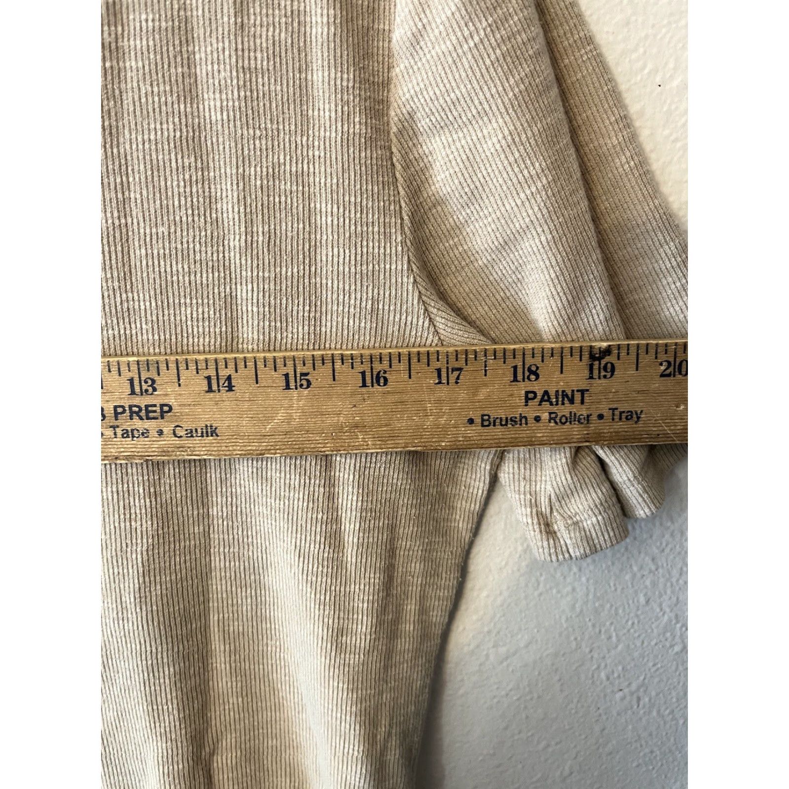Gap Gap Shirt Women’s Beige Square Neck Short Sleeve Ribbed Knit T Sz Large Size L / US 10 / IT 46 - 6 Thumbnail