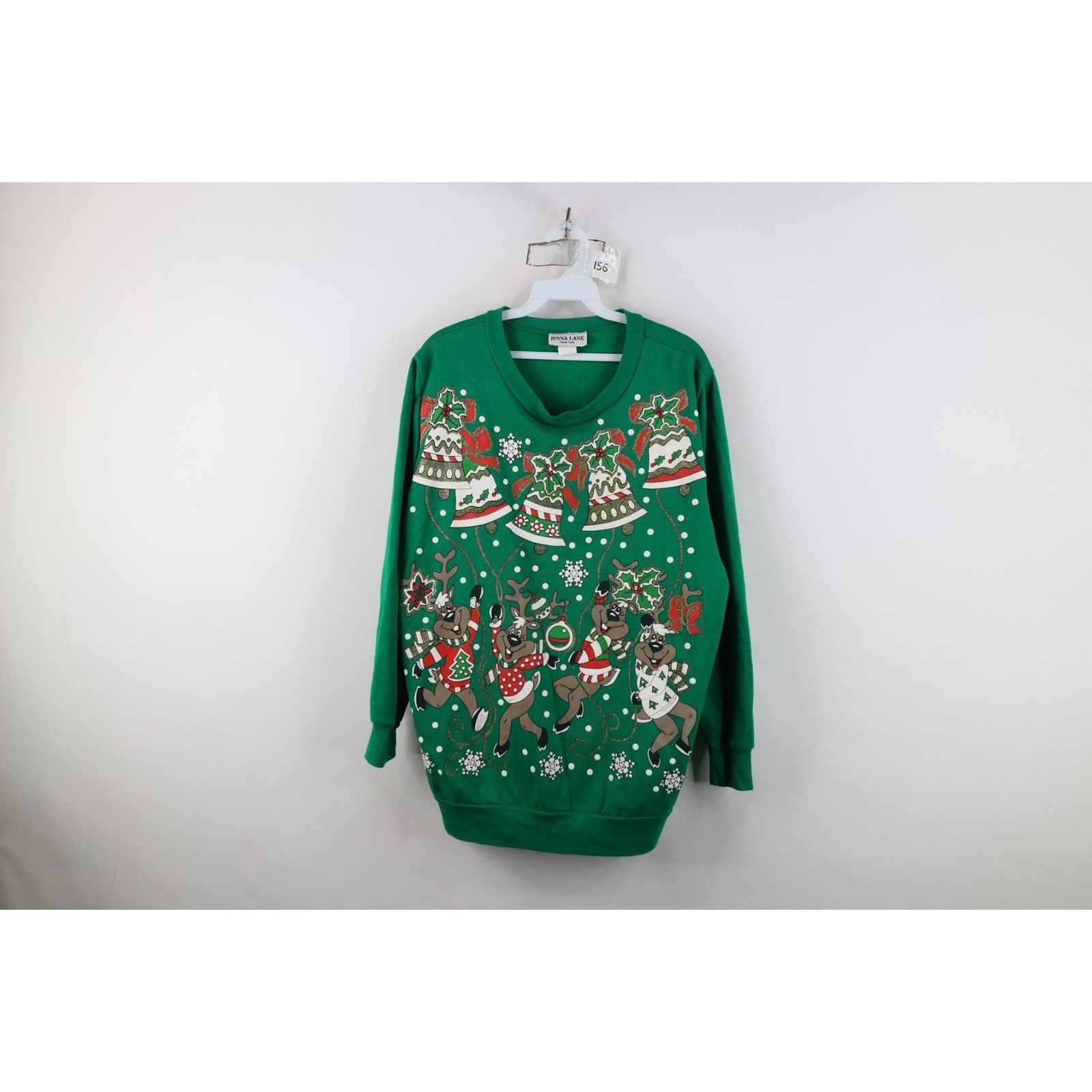 Vintage Vintage 90s Streetwear Christmas Reindeer Sweatshirt Size L / US 10 / IT 46 - 1 Thumbnail