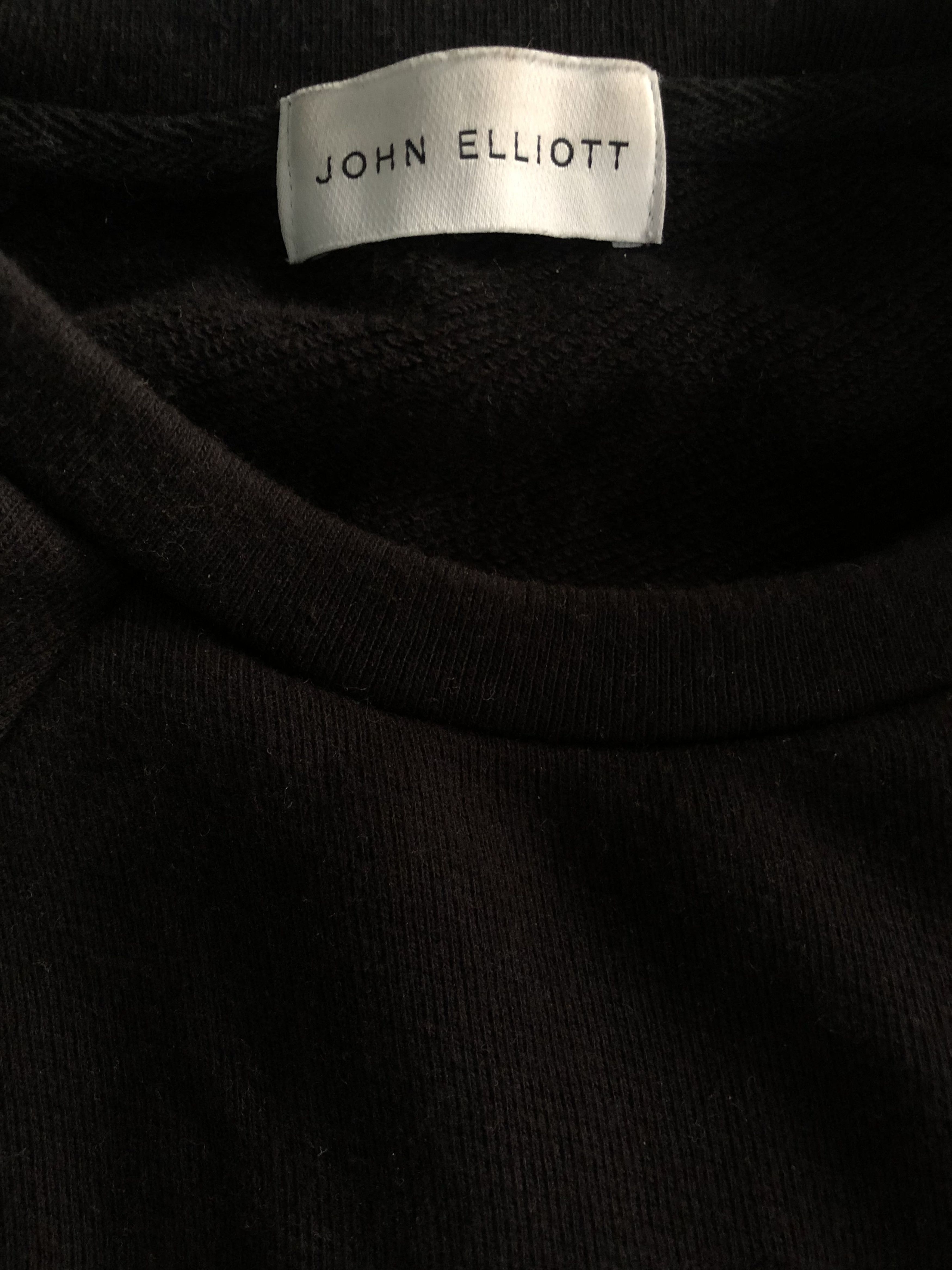 John Elliott Black Raw Edge Pullover Size US XS / EU 42 / 0 - 5 Thumbnail