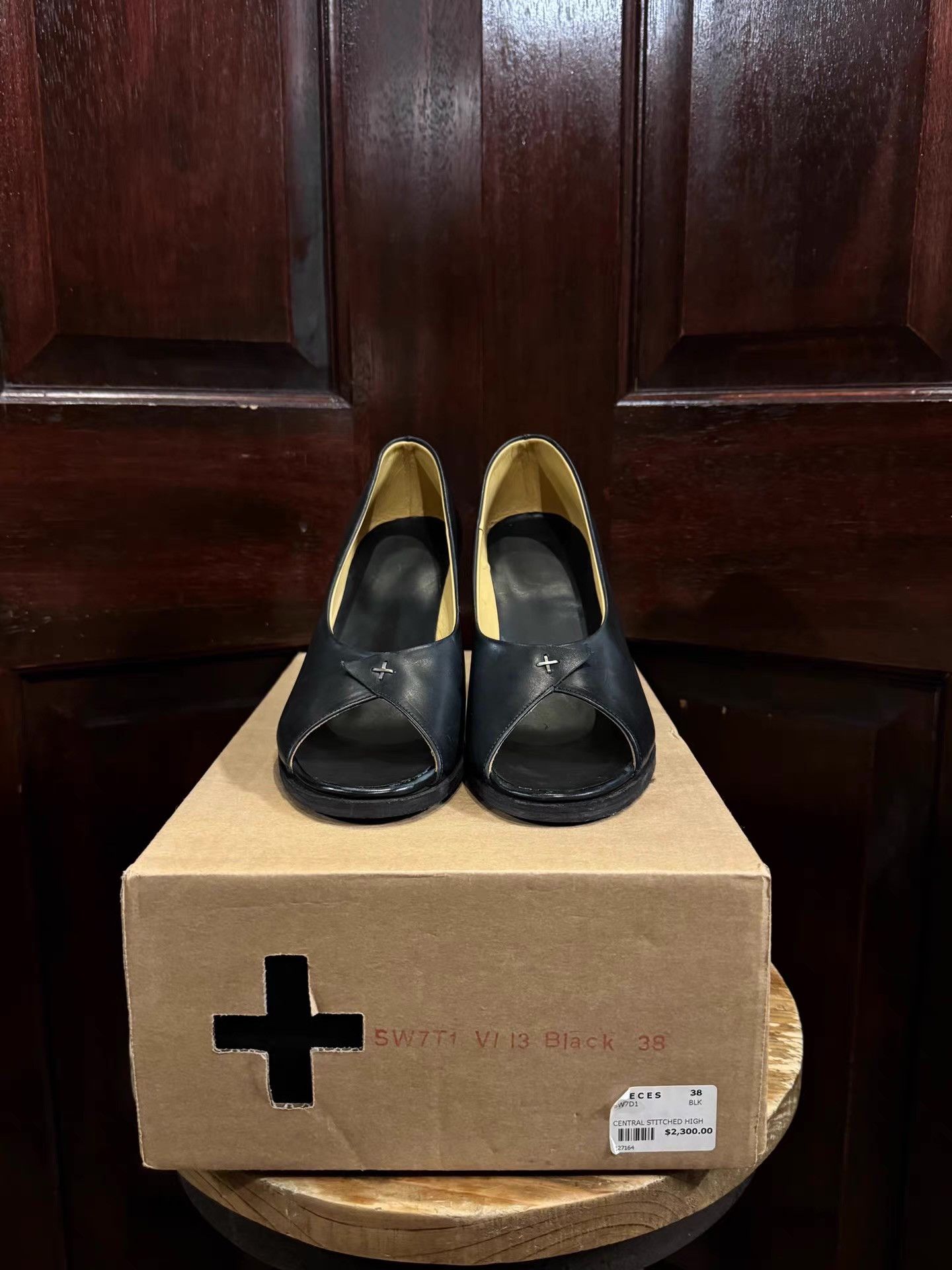 Ma+ m.a+, Women’s Central‑Stitched Peep‑Toe High‑Heel SandalsＱ25 Size US 6 / IT 36 - 1 Thumbnail
