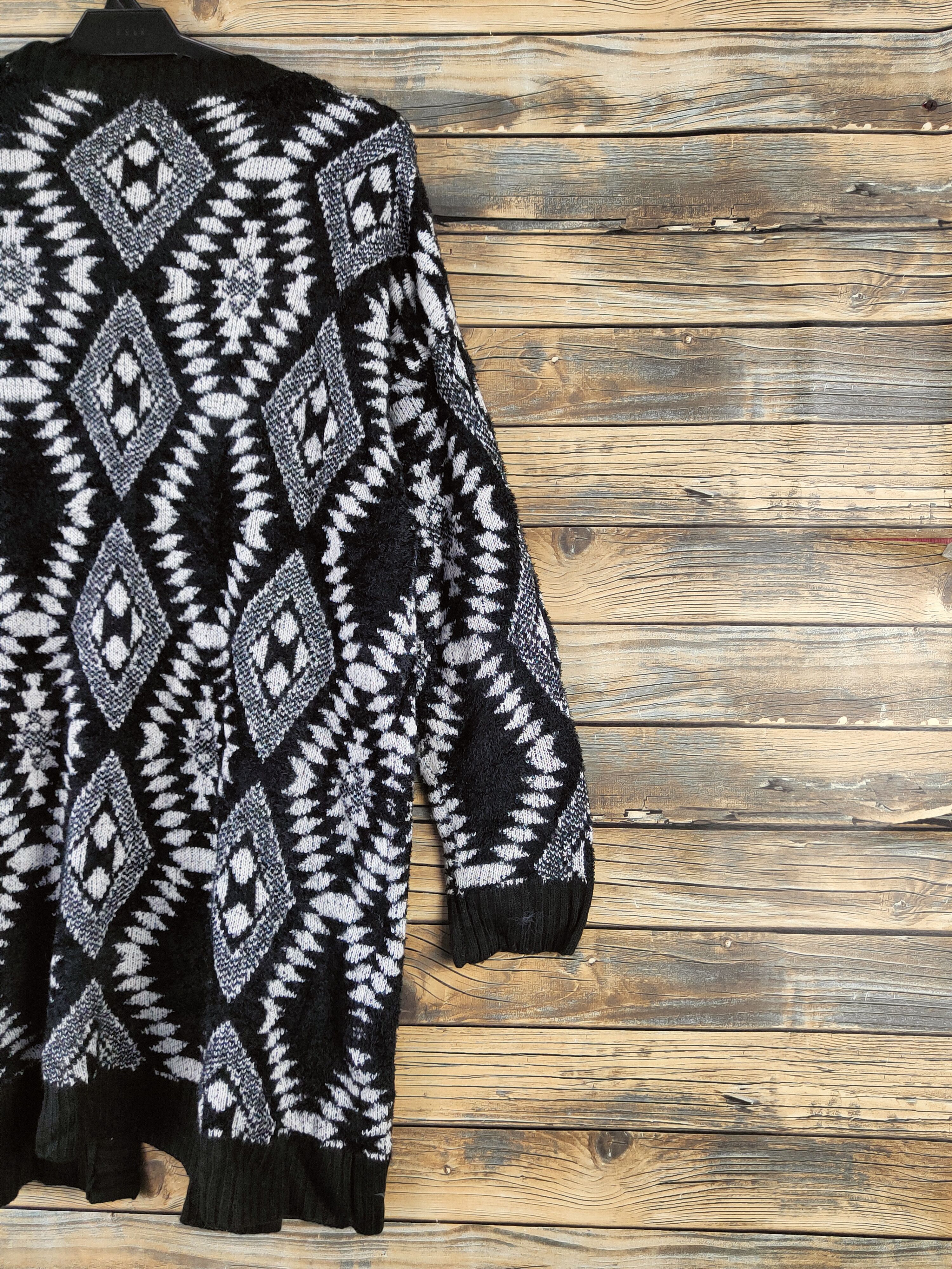 Japanese Brand DL Raf Raf Black White Knitwear Cardigan #46-1012 Size L / US 10 / IT 46 - 9 Thumbnail