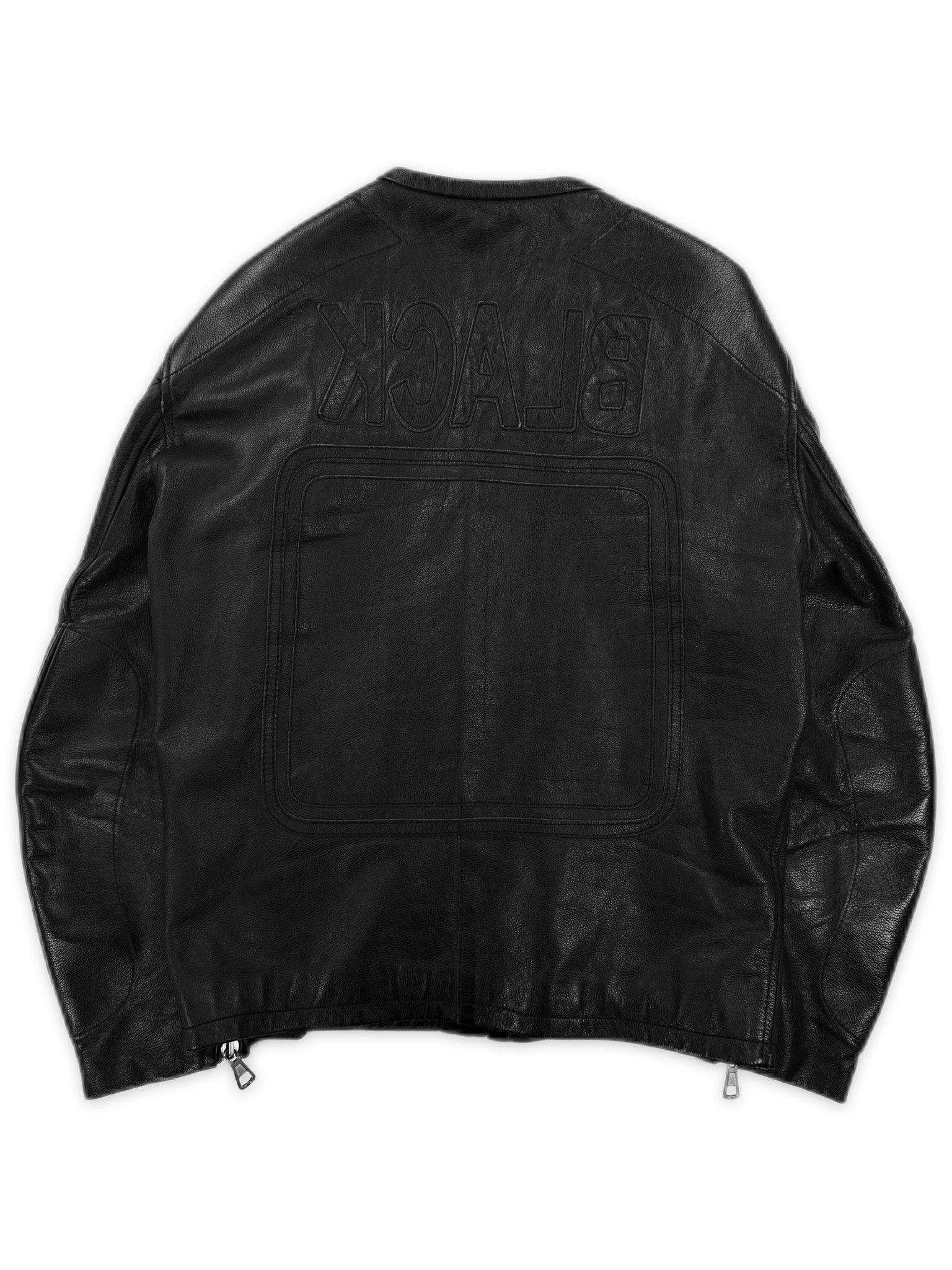 Maison Margiela SS02 BLACK MARGIELA CAFE RACER PATCHED LEATHER