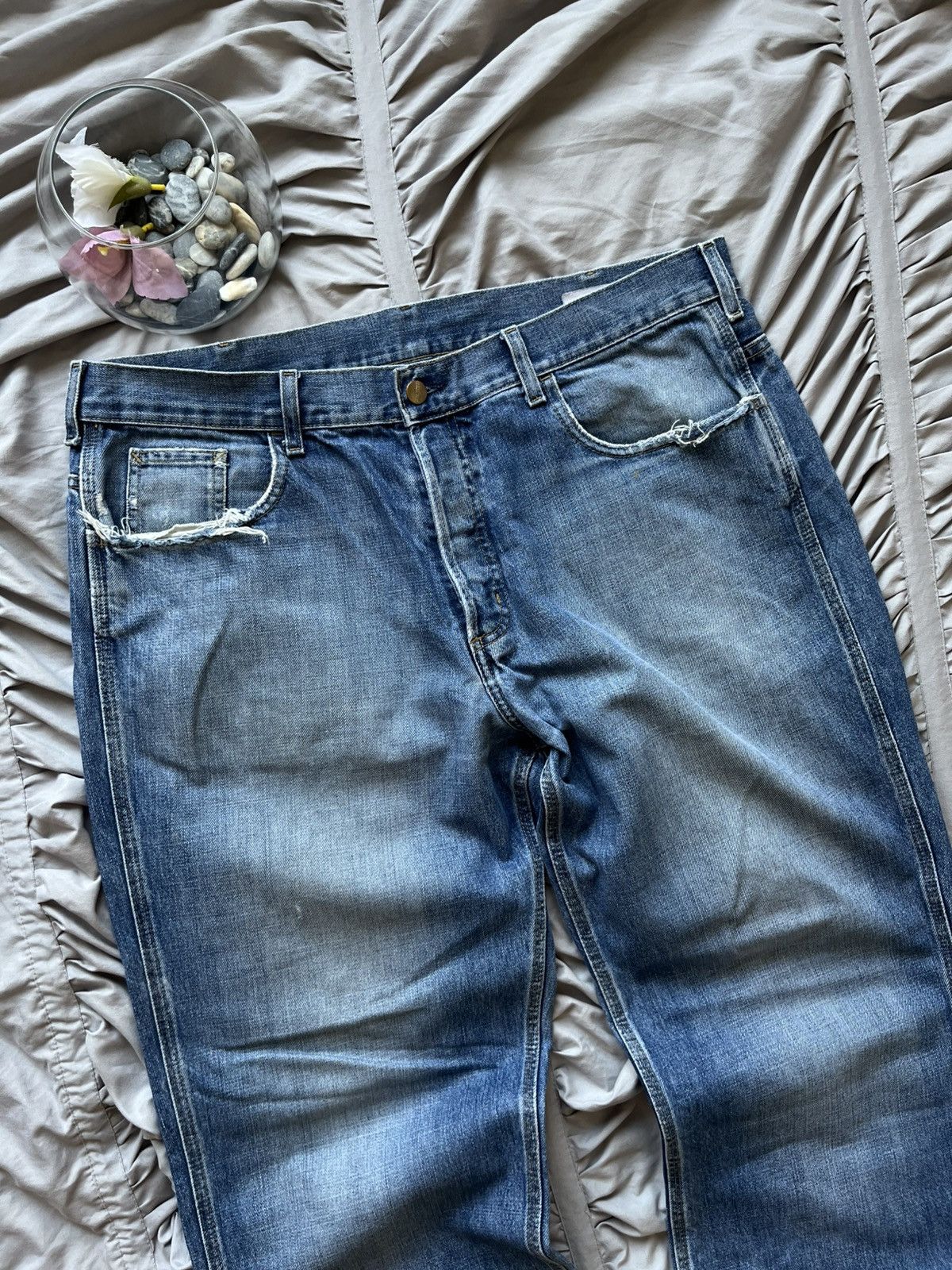 Carhartt Vintage Carhartt Single Knee Jeans Baggy Washed Distressed Size US 36 / EU 52 - 6 Thumbnail