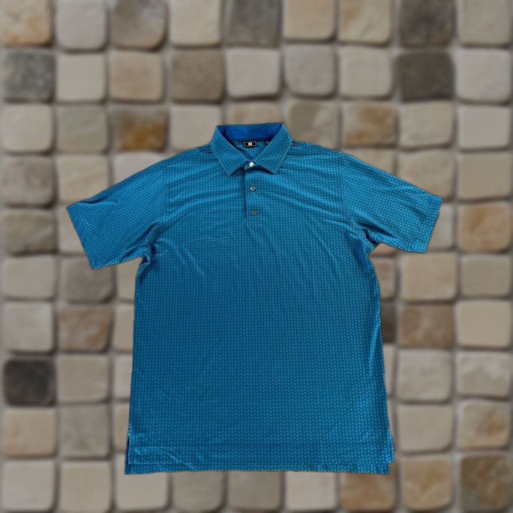 Footjoy FootJoy Polo Shirt Mens Large Blue Green Golf Logo Shirt Size US L / EU 52-54 / 3 - 1 Thumbnail