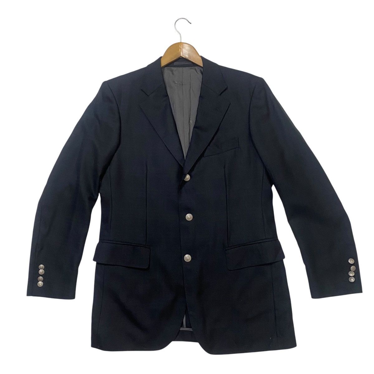 Burberry × Designer Burberrys metal button blazer coat Size US L / EU 52-54 / 3 - 1 Thumbnail