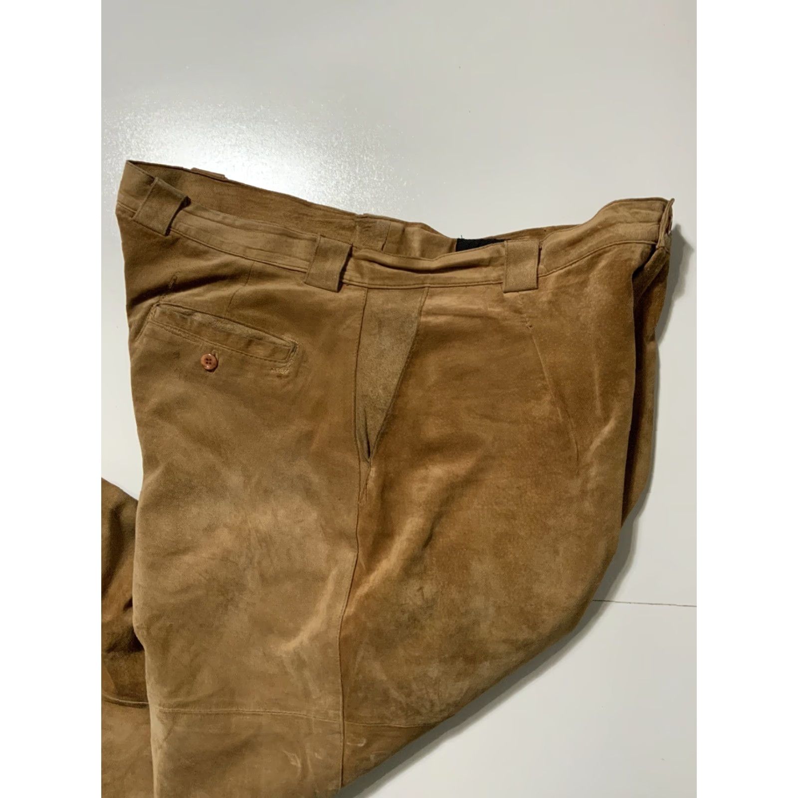 Vintage VINTAGE Joey Richi Leather Lined Baggy Loose Fit Mens Pants Sz. 40 Brown 100% Leather Style Leather Regular Pants Mens 40 Inseam 29in Size US 40 / EU 56 - 5 Thumbnail