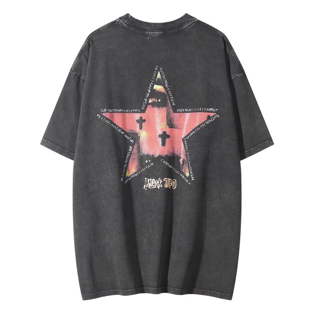 Japanese Brand × Vintage Men's street cross washed distressed devil print T-shirt Size US M / EU 48-50 / 2 - 2 Thumbnail