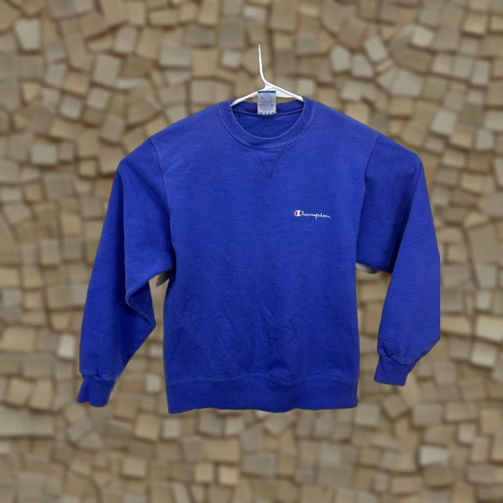 Champion VINTAGE Champion Sweatshirt Men Medium Blue 90s USA Sports Fleece Pullover Crew Neck Size US M / EU 48-50 / 2 - 1 Thumbnail