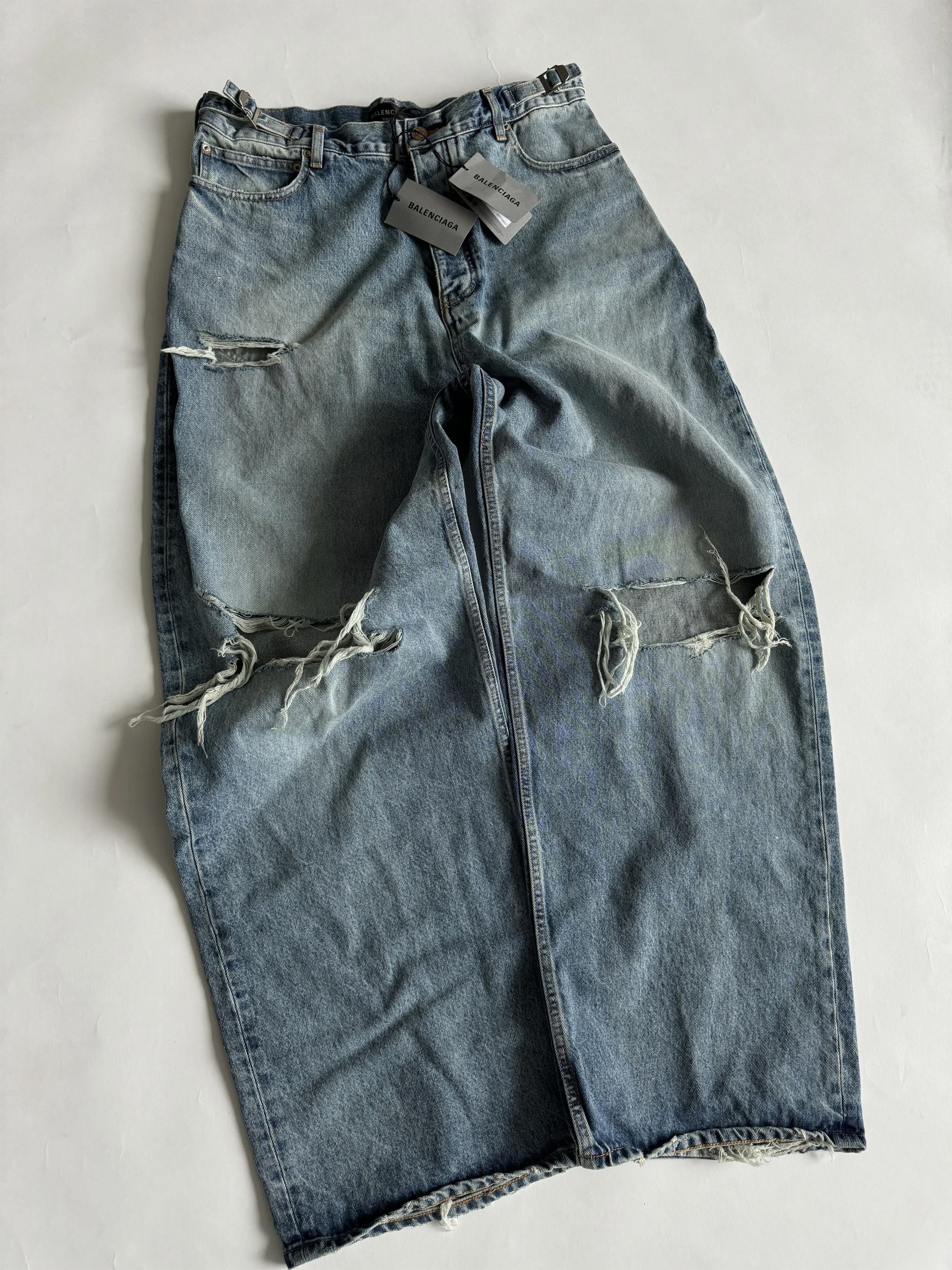 Balenciaga Balenciaga SS23 Mud Baggy Destroyed denim | Grailed