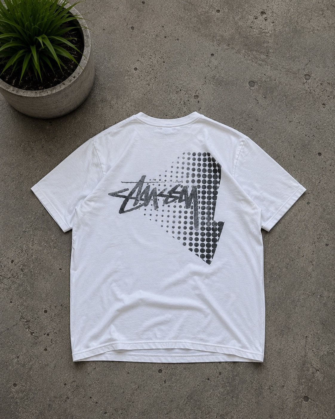 Stussy 00s Stüssy Big Back Print Dot Arrow Logo T-Shirt White L Size US L / EU 52-54 / 3 - 2 Thumbnail