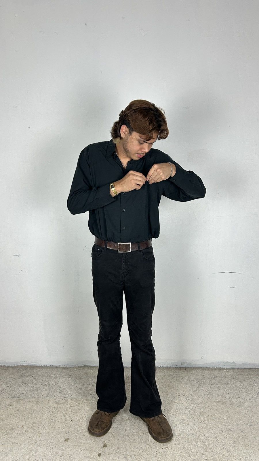 Christian Dior Monsieur × Vintage 1990s Christian Dior Monsieur - Black Shirt Size US L / EU 52-54 / 3 - 1 Thumbnail