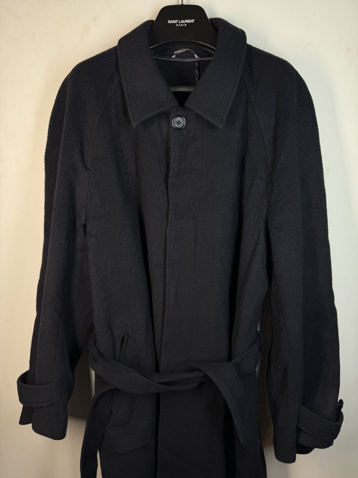 Yves Saint Laurent 90’s Wool YSL Coat Long France Size US M / EU 48-50 / 2 - 18 Thumbnail