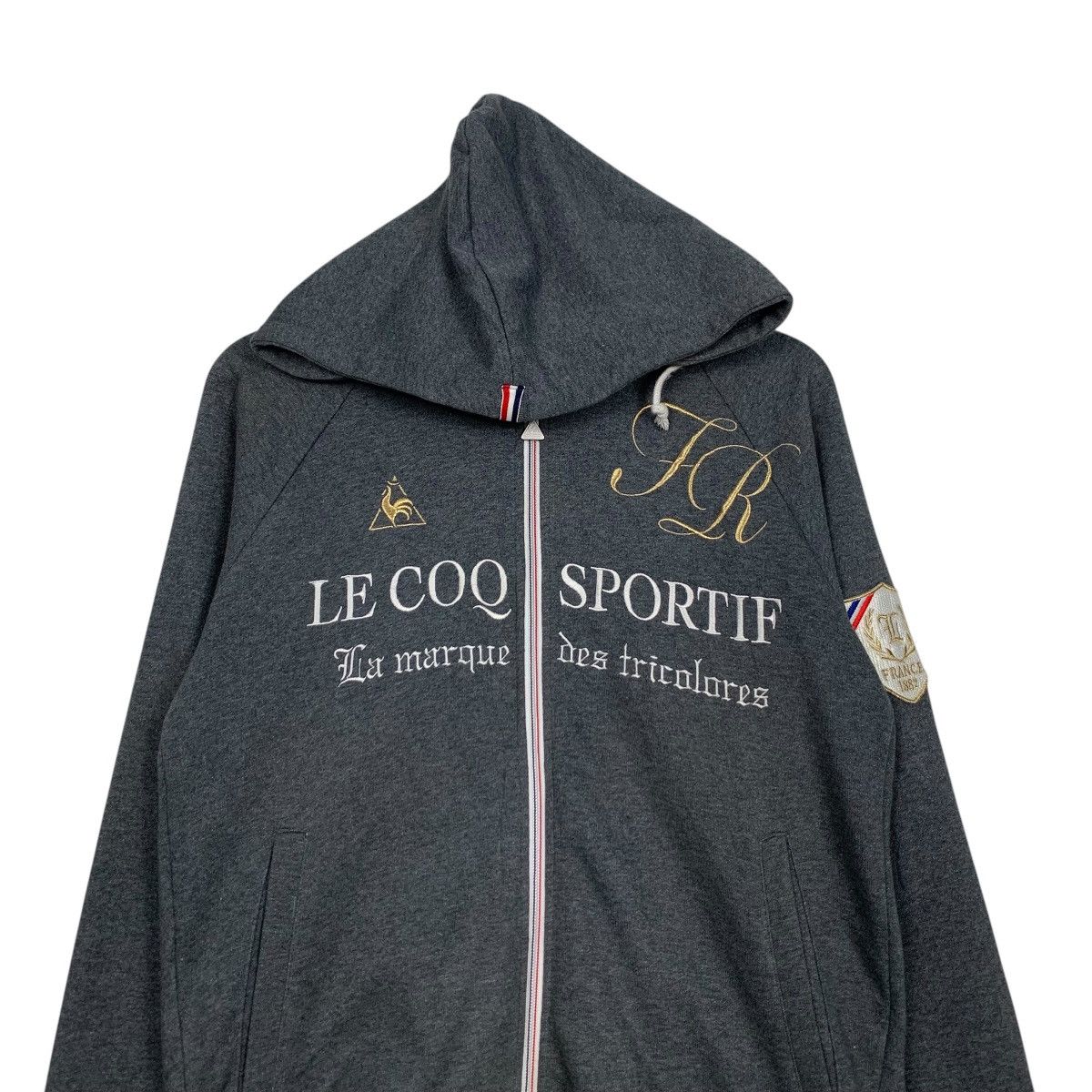 Le Coq Sportif LE COQ SPORTIF Big Logo Zipper Hoodies Sweatshirt #2232-C99 Size US M / EU 48-50 / 2 - 2 Thumbnail