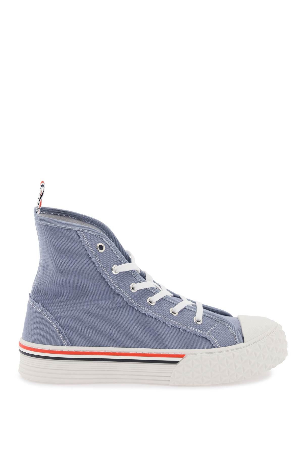 image of Thom Browne Tartan Sole Sneakers in Deep Blue, Men's (Size 7)