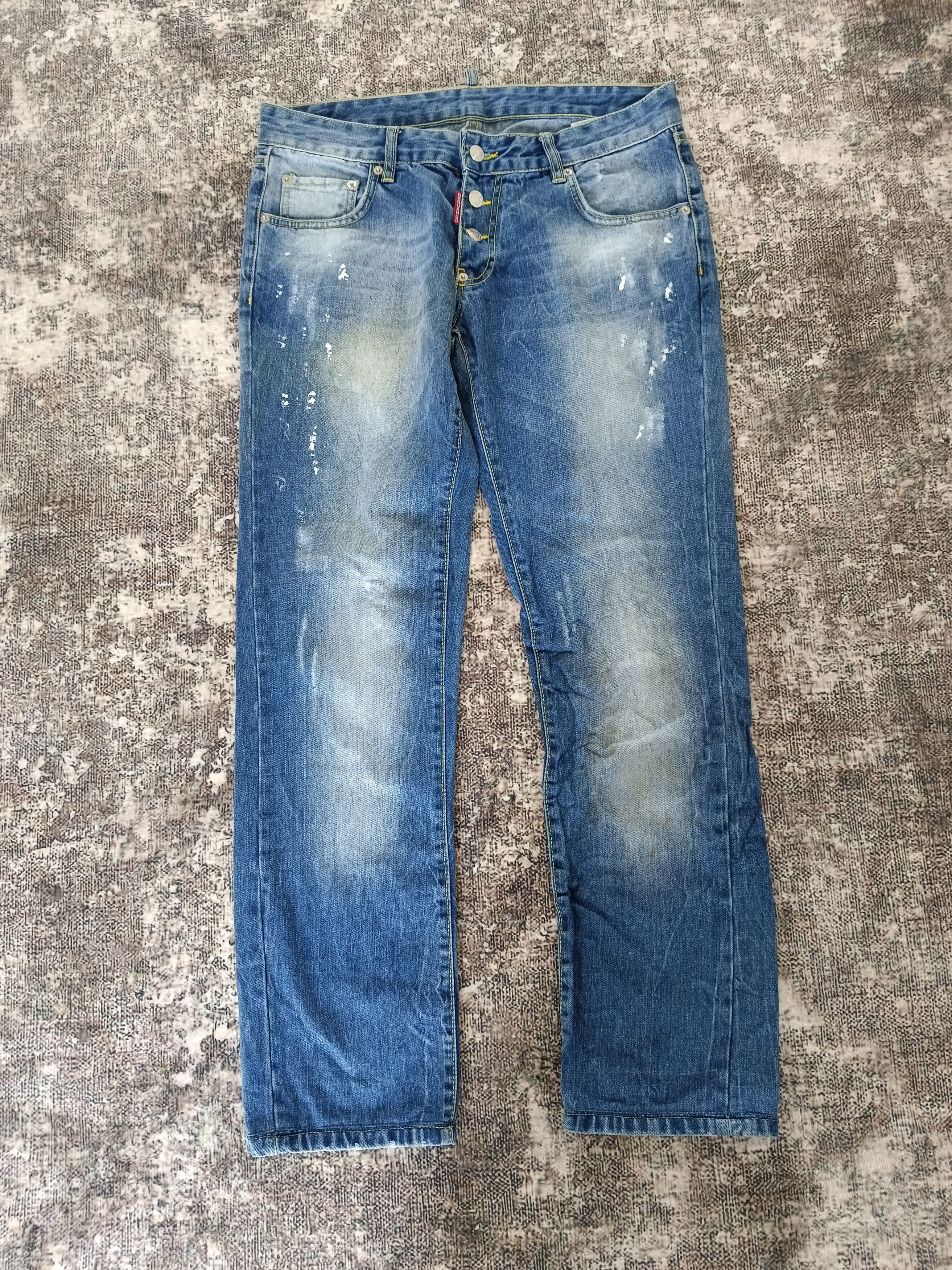Dsquared2 Dsquared2 Splatted Denim Pants Size US 33 - 2 Thumbnail