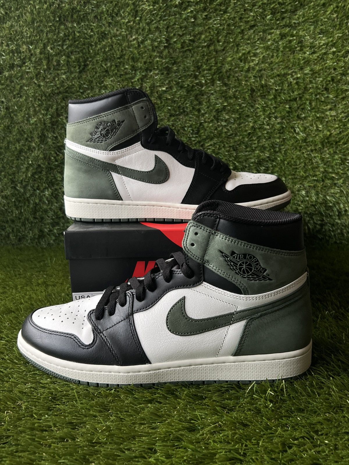 image of Jordan Nike Air Jordan 1 High OG Clay Green Shoes, Men's (Size 11)