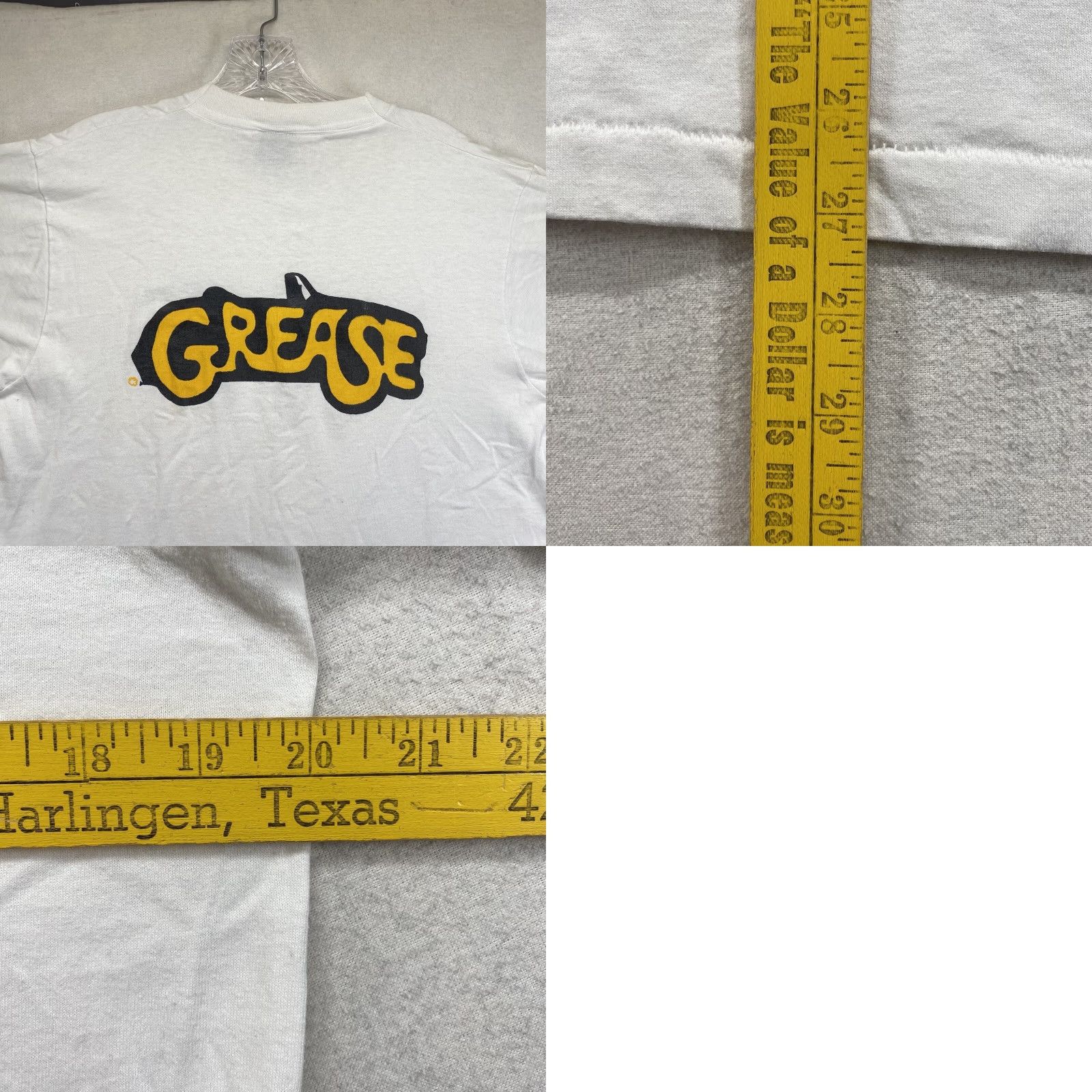 Fruit Of The Loom VINTAGE Grease Shirt Medium High School Musical Band Single Stitch T Shirt Size US M / EU 48-50 / 2 - 9 Thumbnail